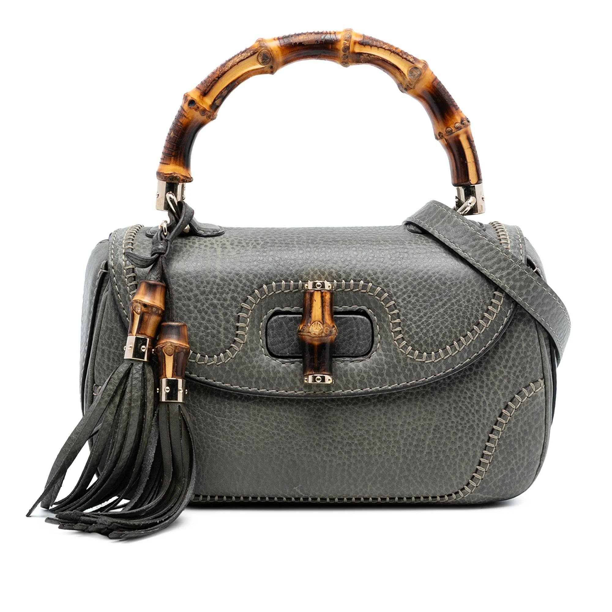 Bamboo pony-style calfskin handbag