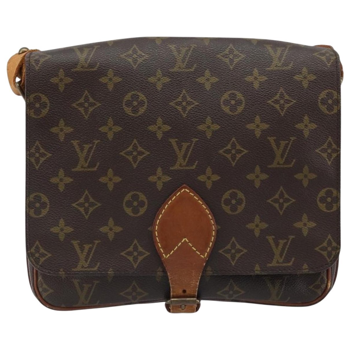 Cartouchière leather handbag