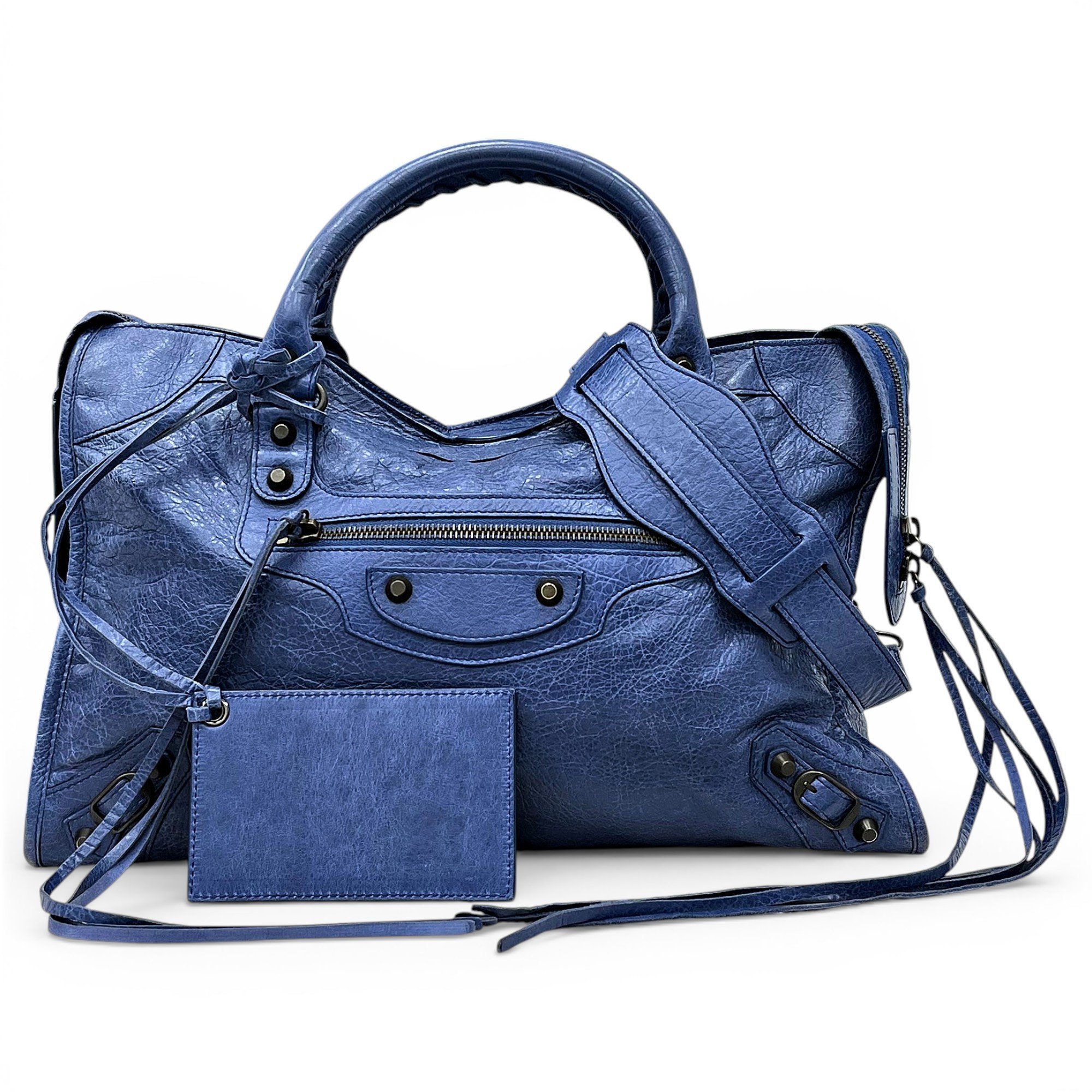 City leather handbag