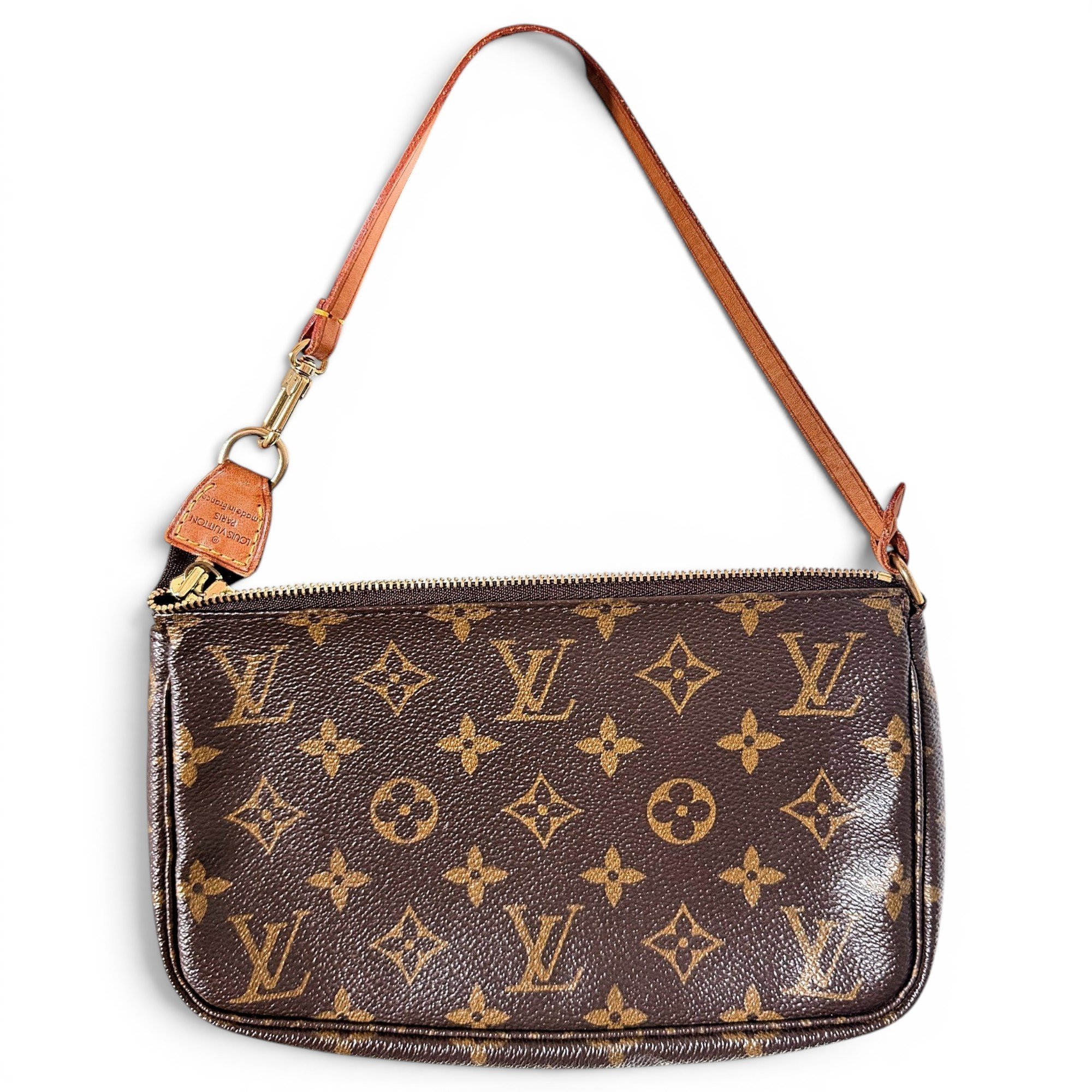 Leather clutch bag