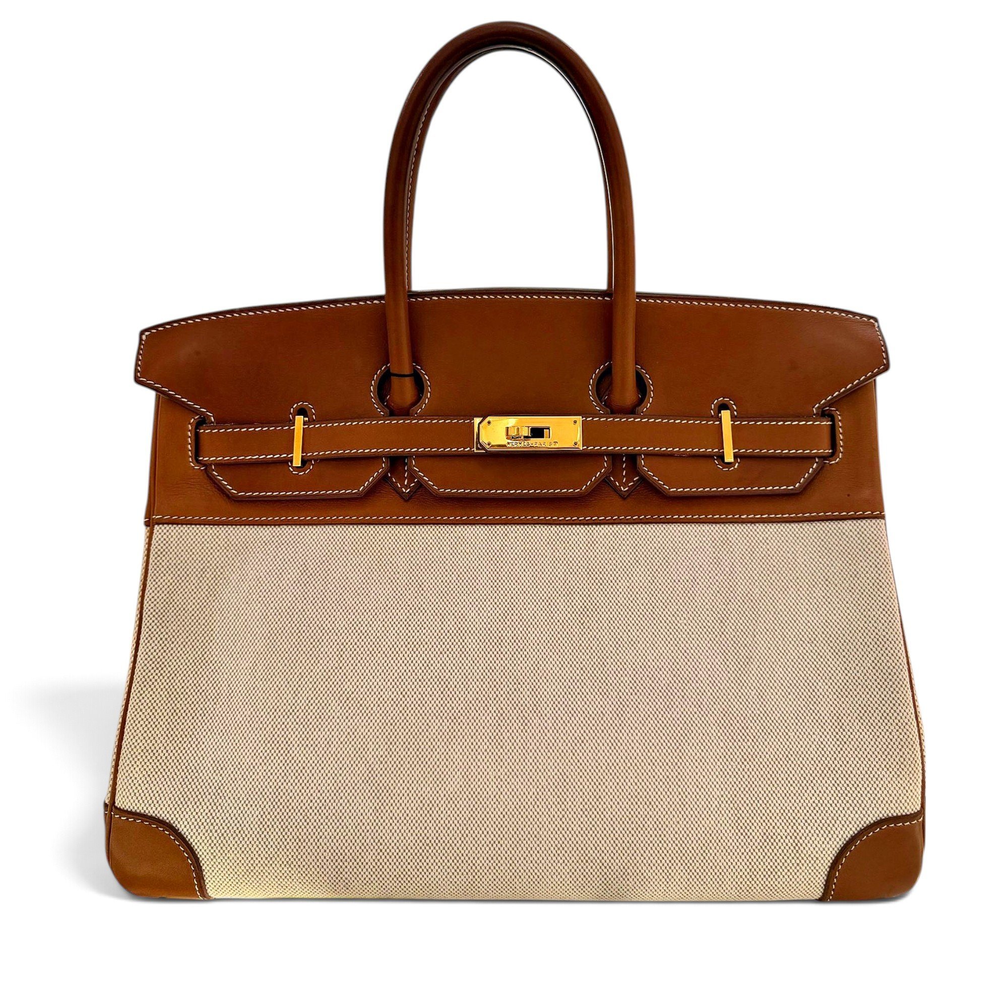 Birkin 35 leather handbag
