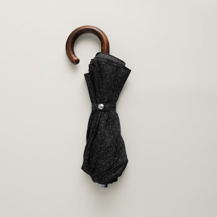 Noir Pluie De H Folding Umbrella