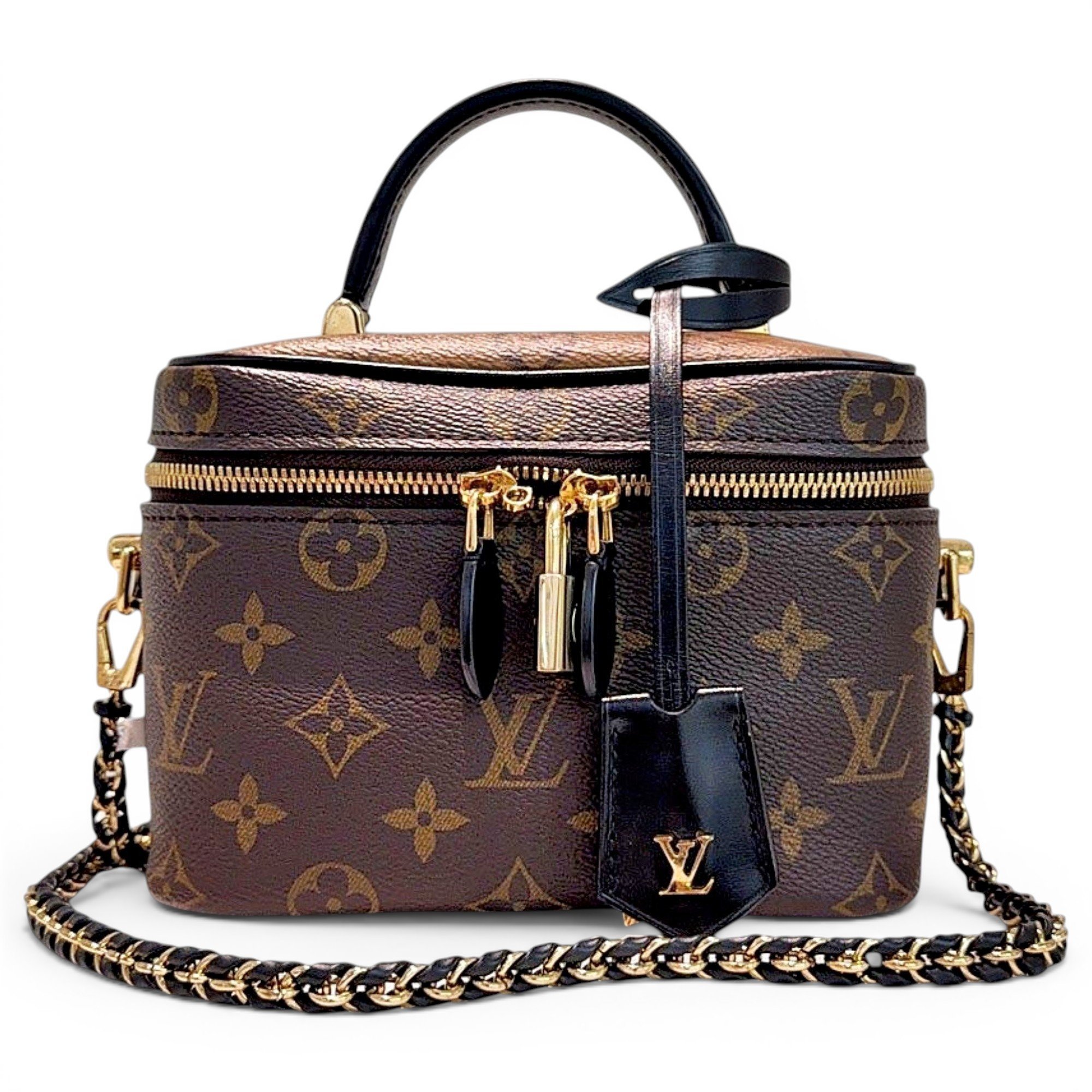 Vanity leather handbag