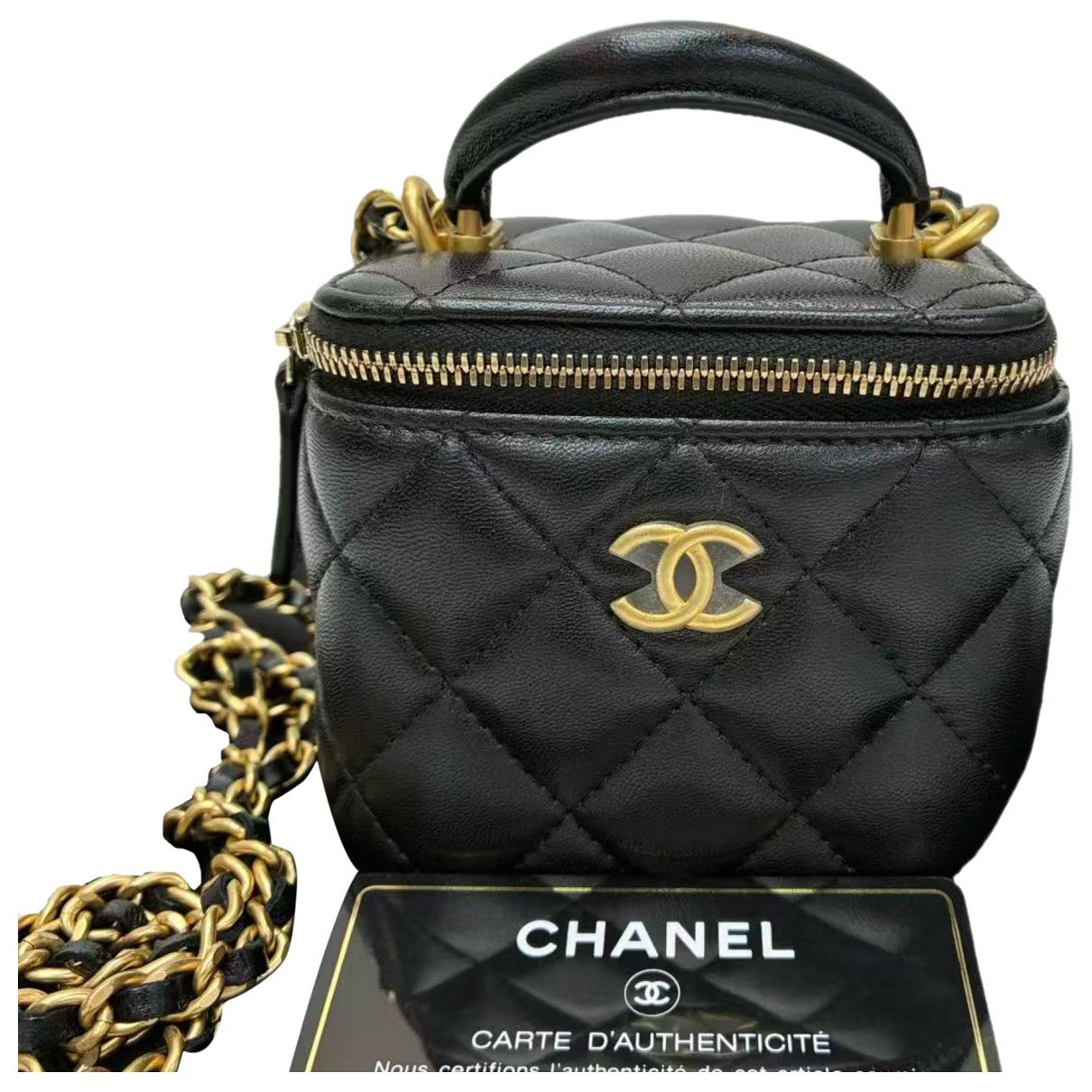 Vanity leather mini bag
