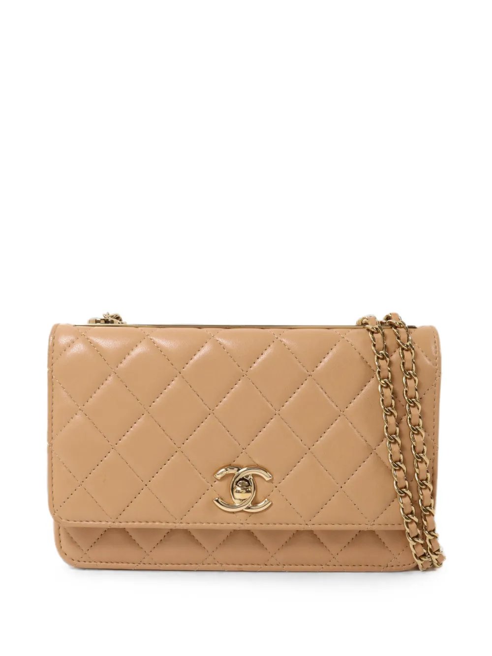 quilted CC turn-lock shoulder bag