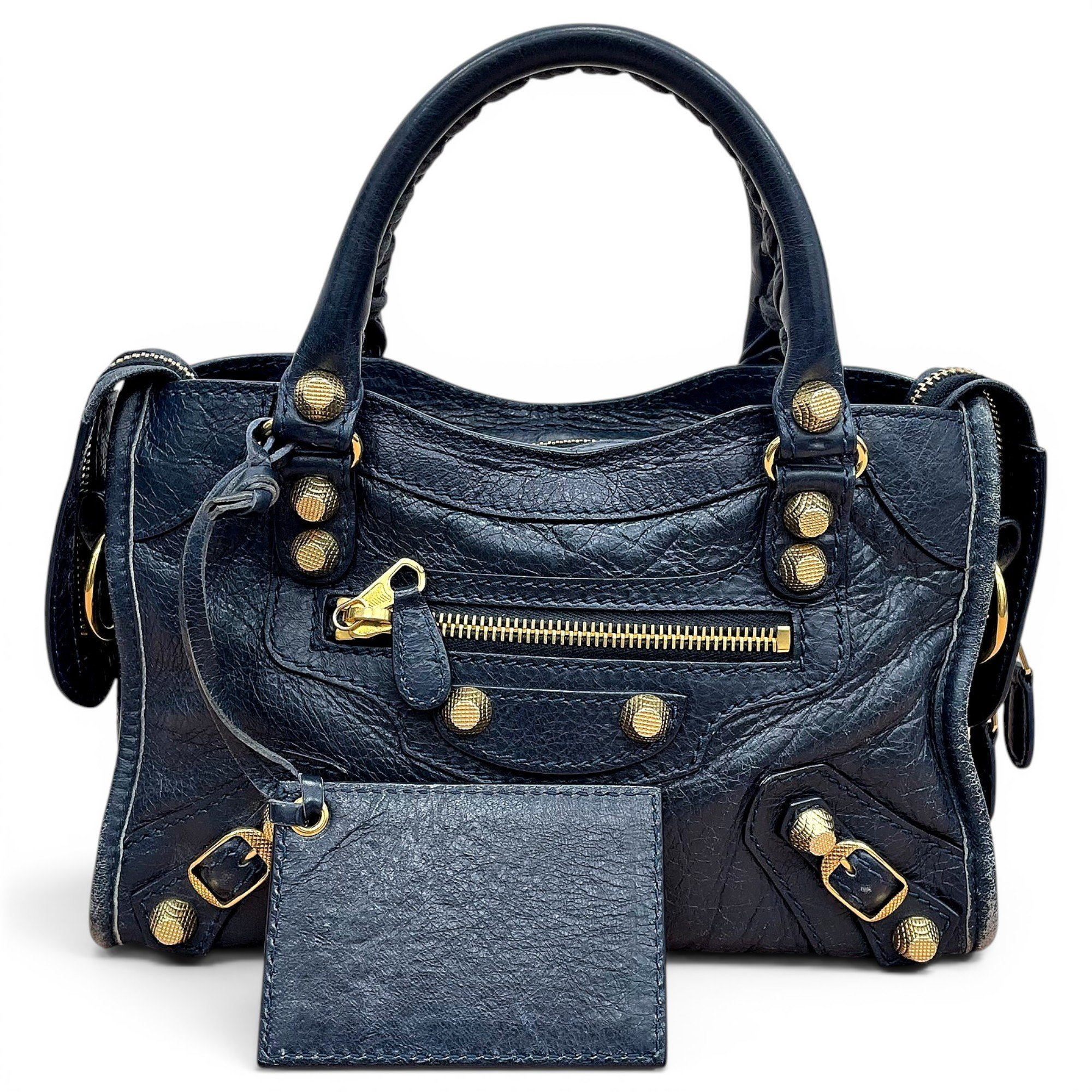 Classic Metalic leather handbag