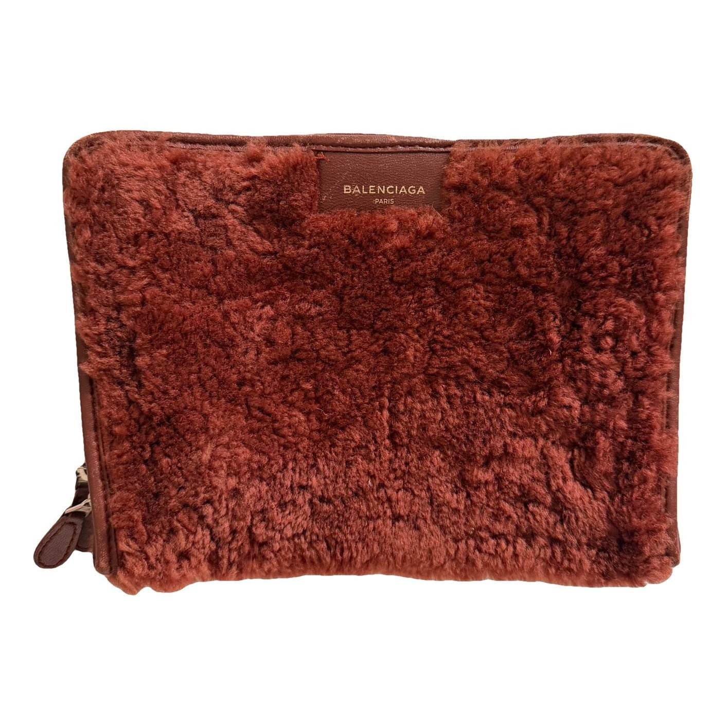 Leather clutch bag
