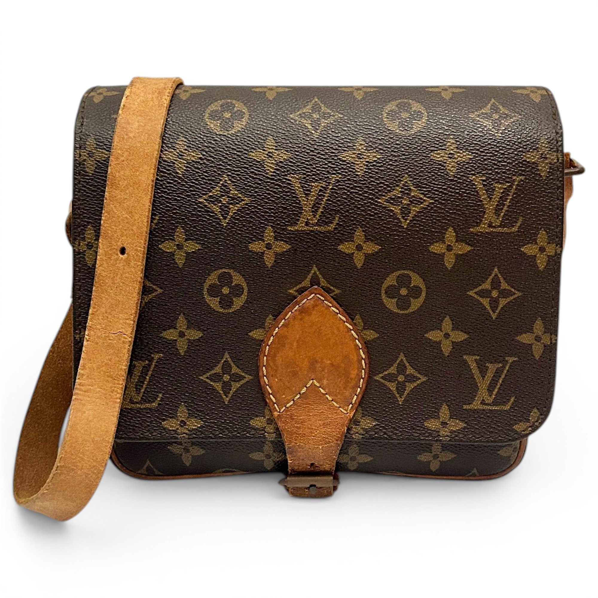 Cartouchière leather crossbody bag