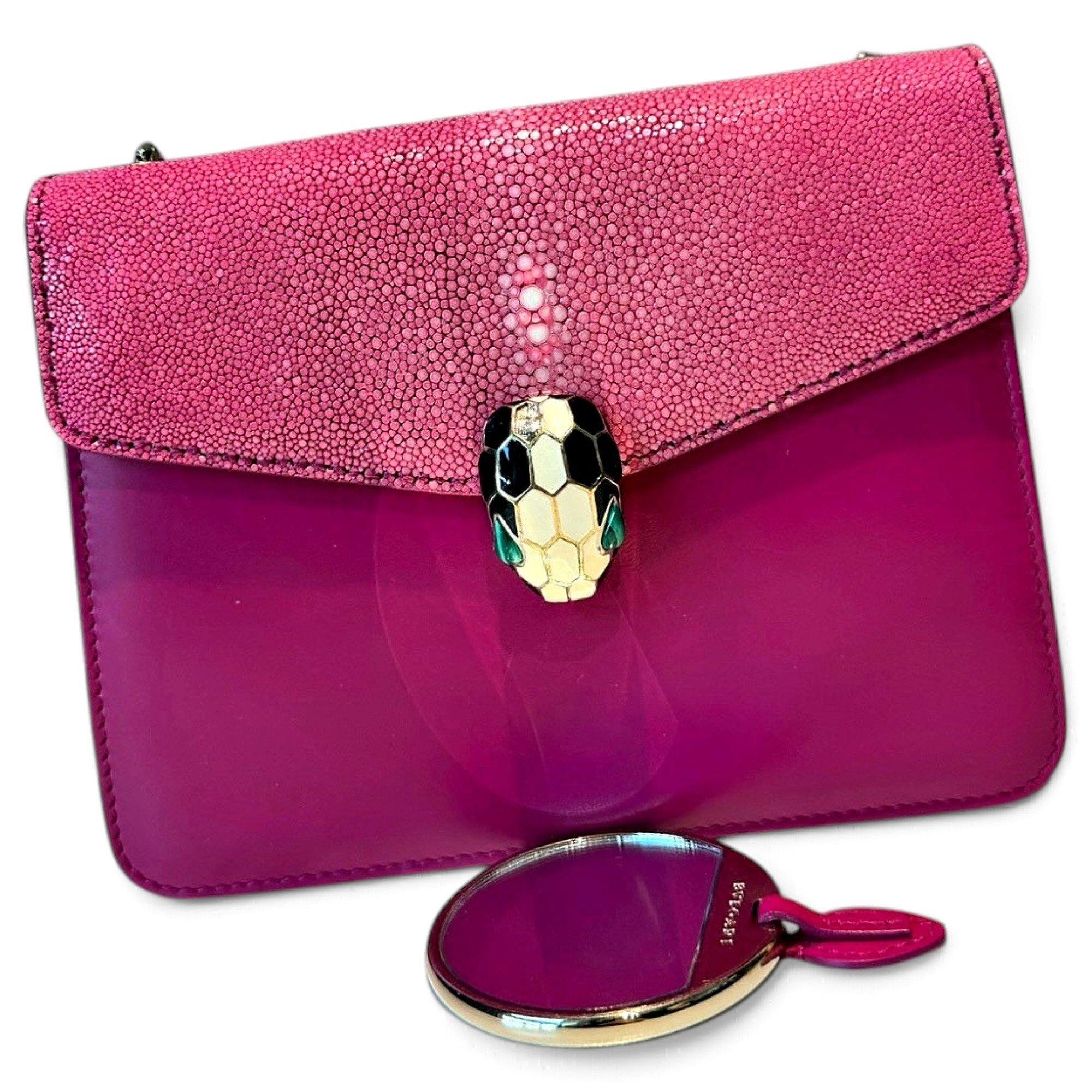 Serpenti leather handbag