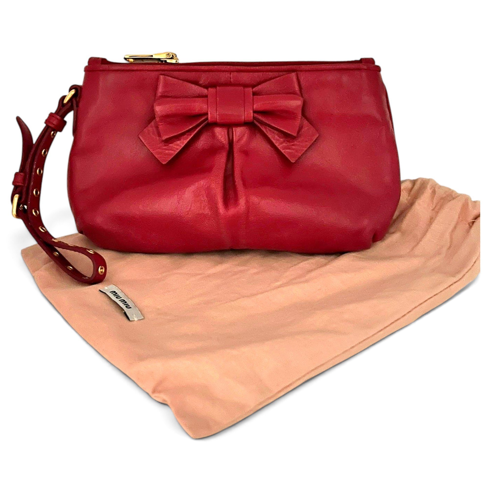 Leather clutch bag