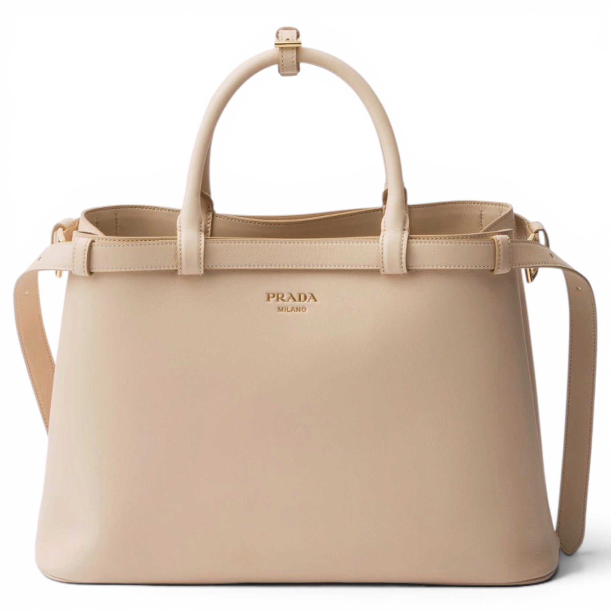 Buckle leather crossbody bag
