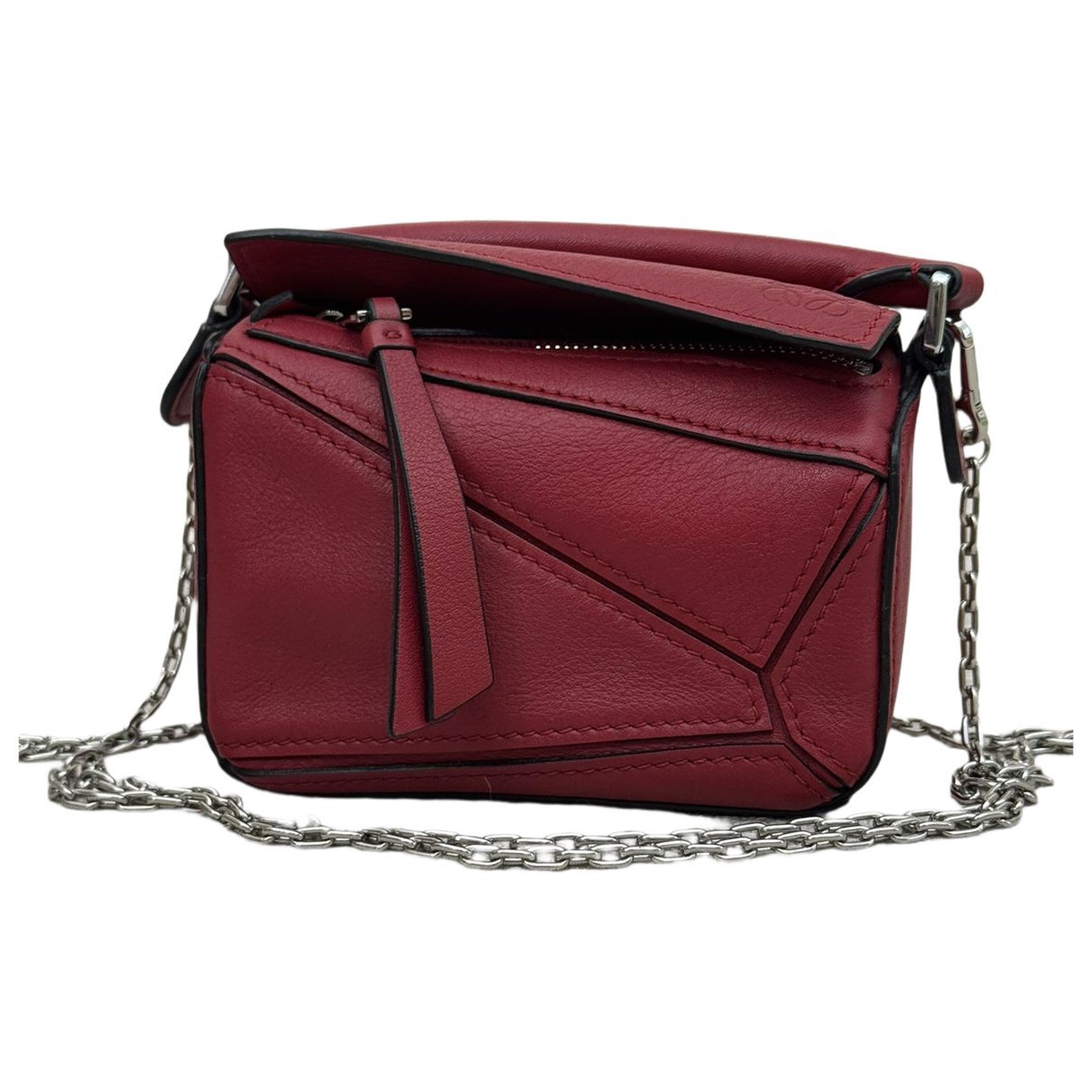 Puzzle leather crossbody bag