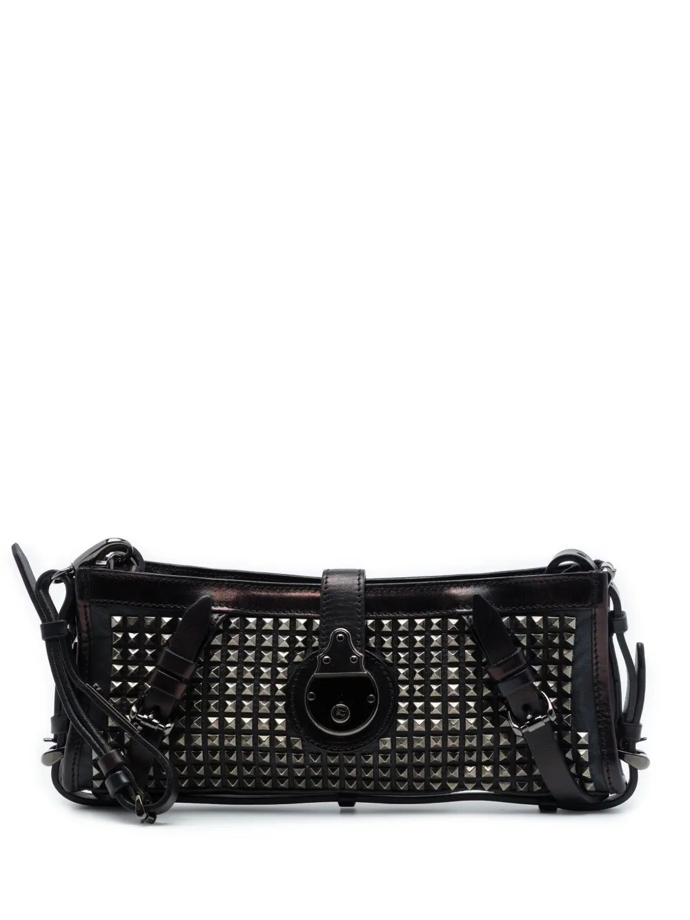 2000-2017 Studded Leather Hyde Wristlet clutch bag