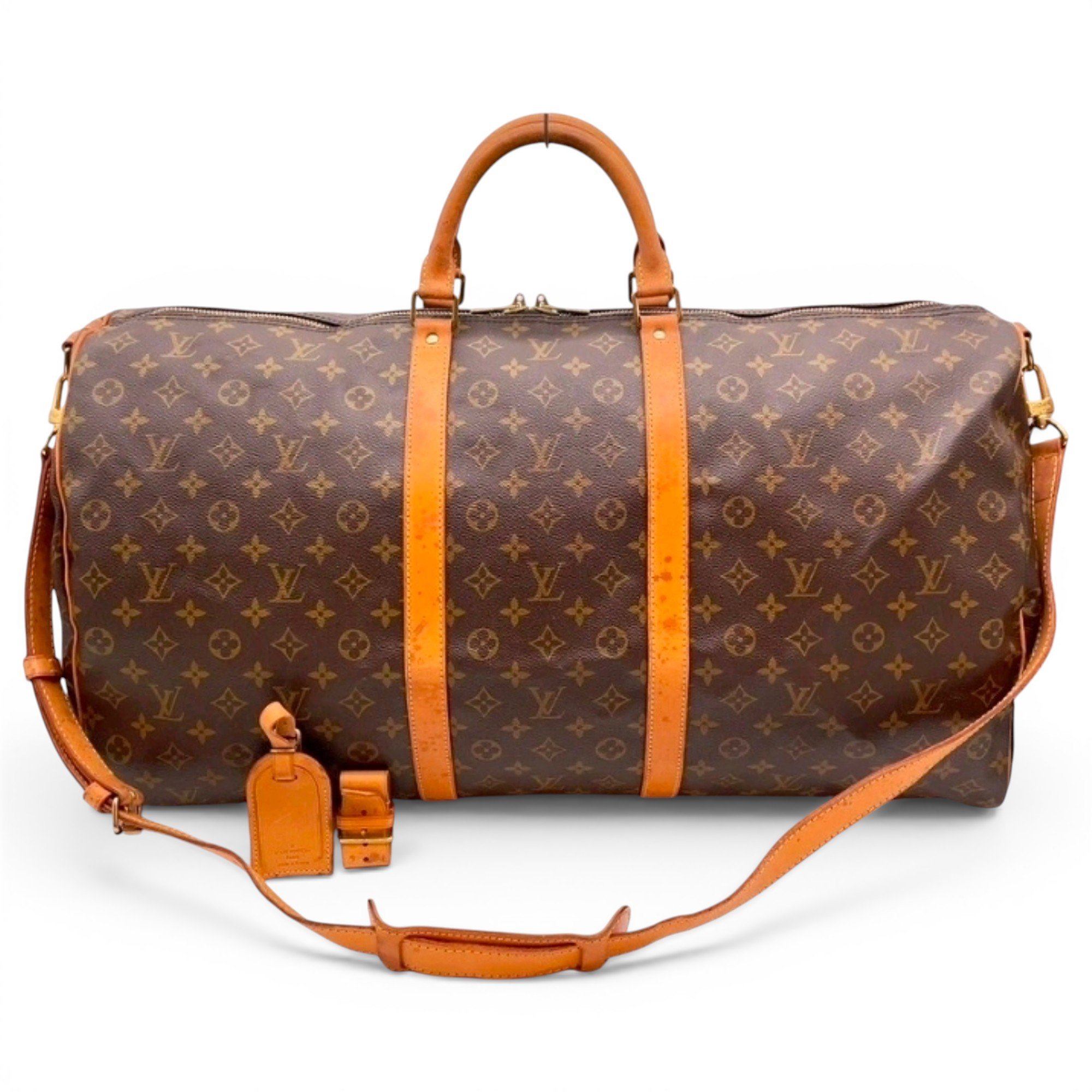 Keepall leather travel bag