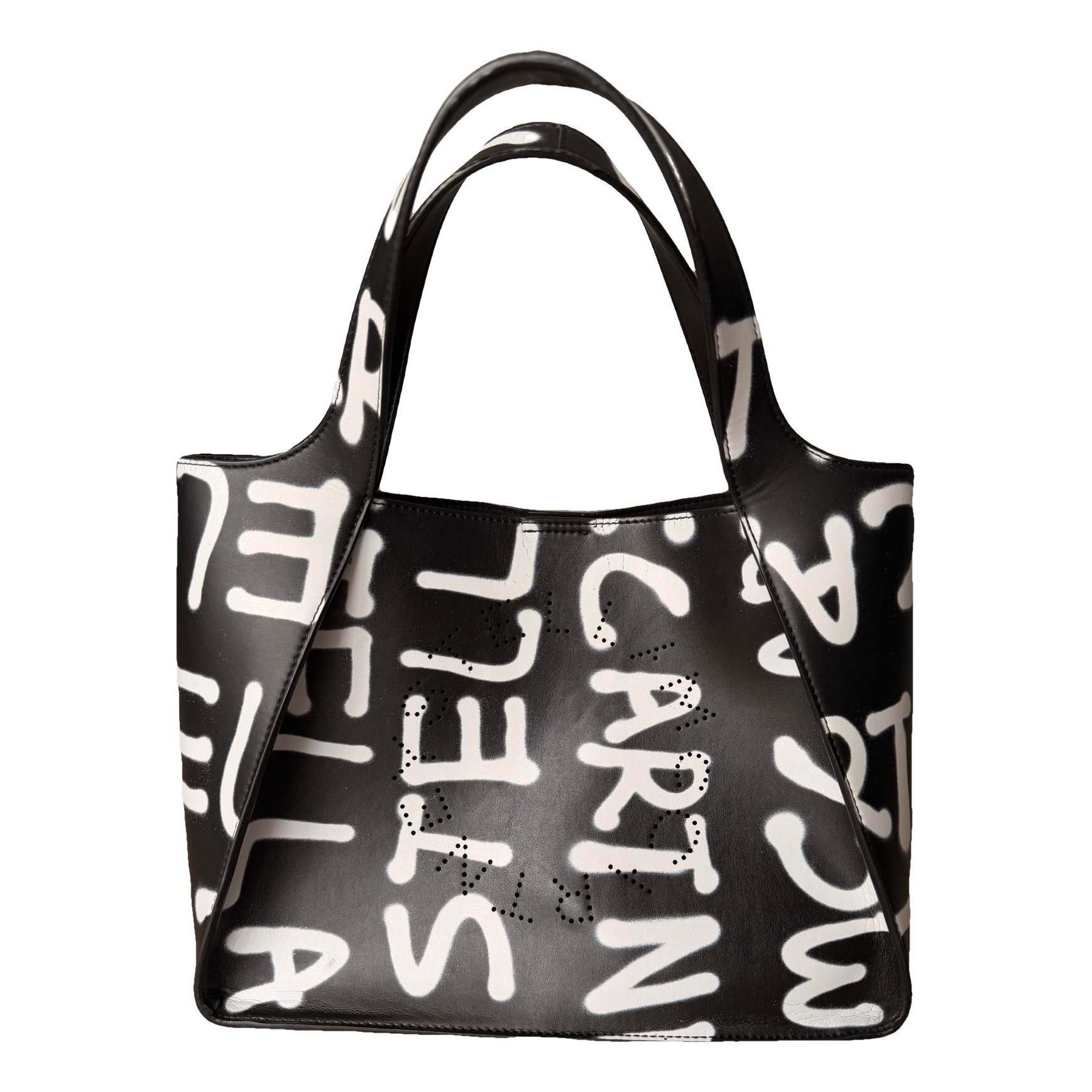 Logo vegan leather handbag