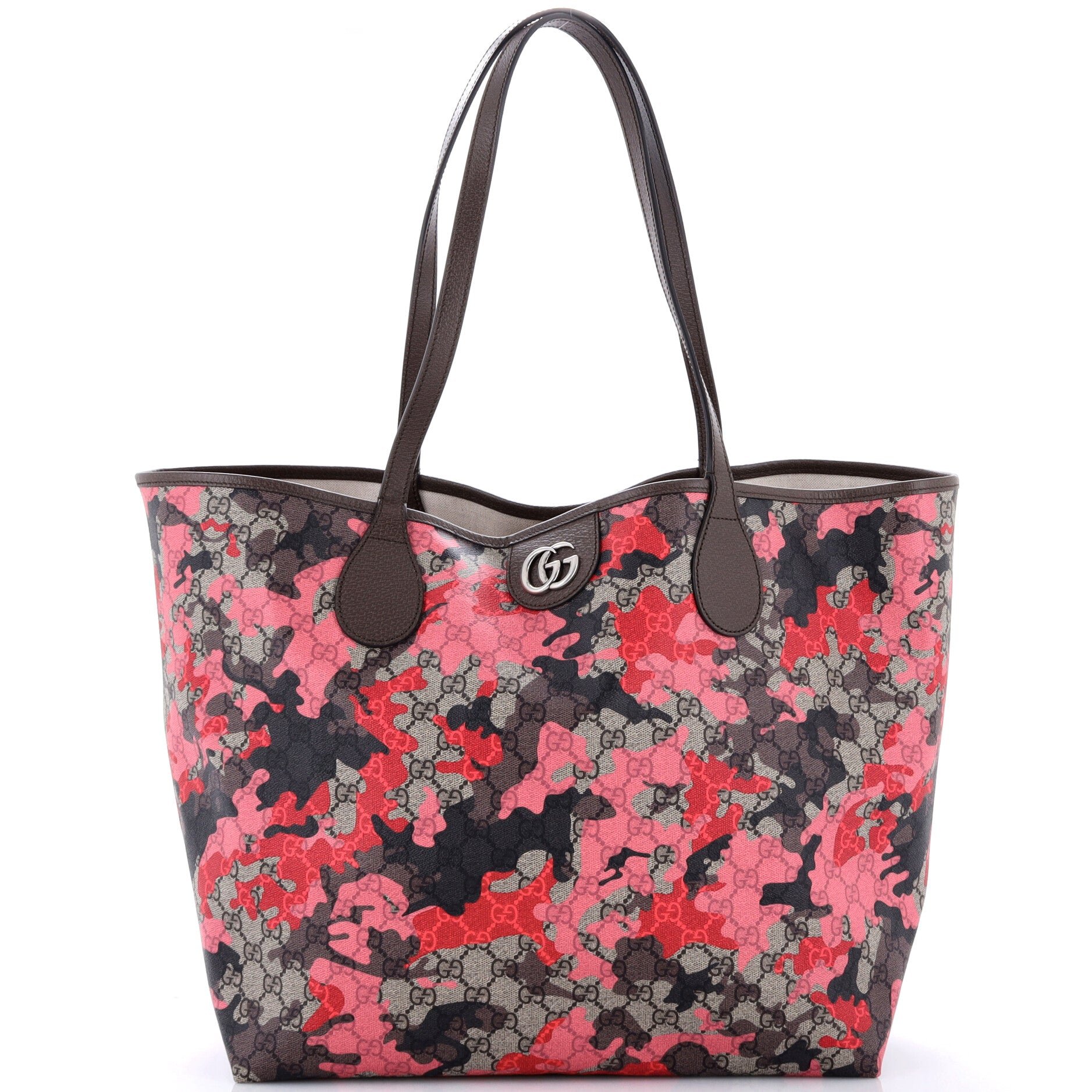 GG Open Tote GG Camouflage Coated Canvas Large
