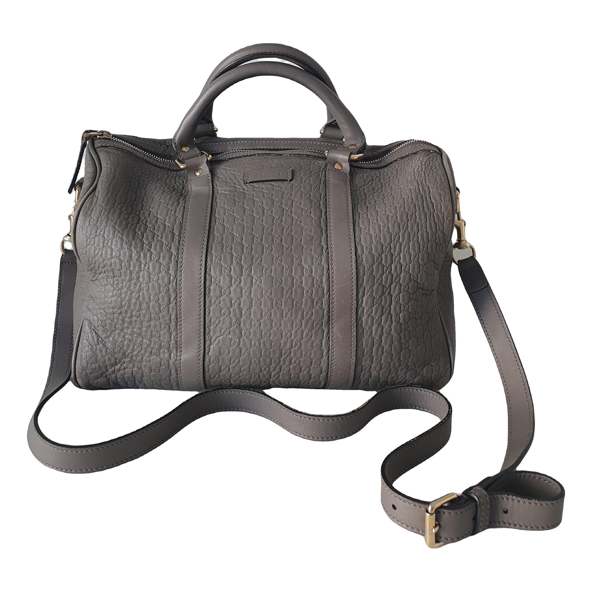 Joy leather bowling bag
