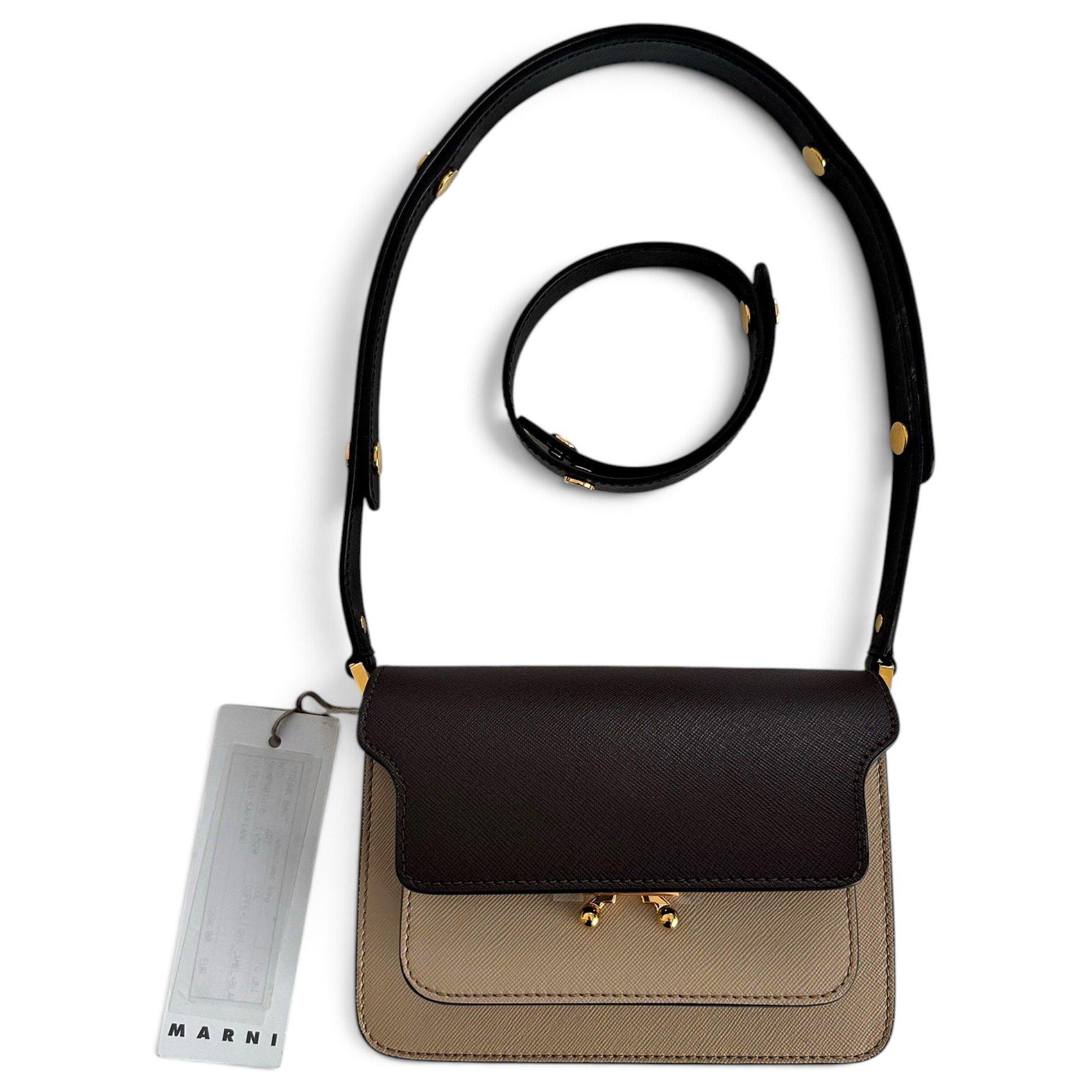 Trunk leather handbag