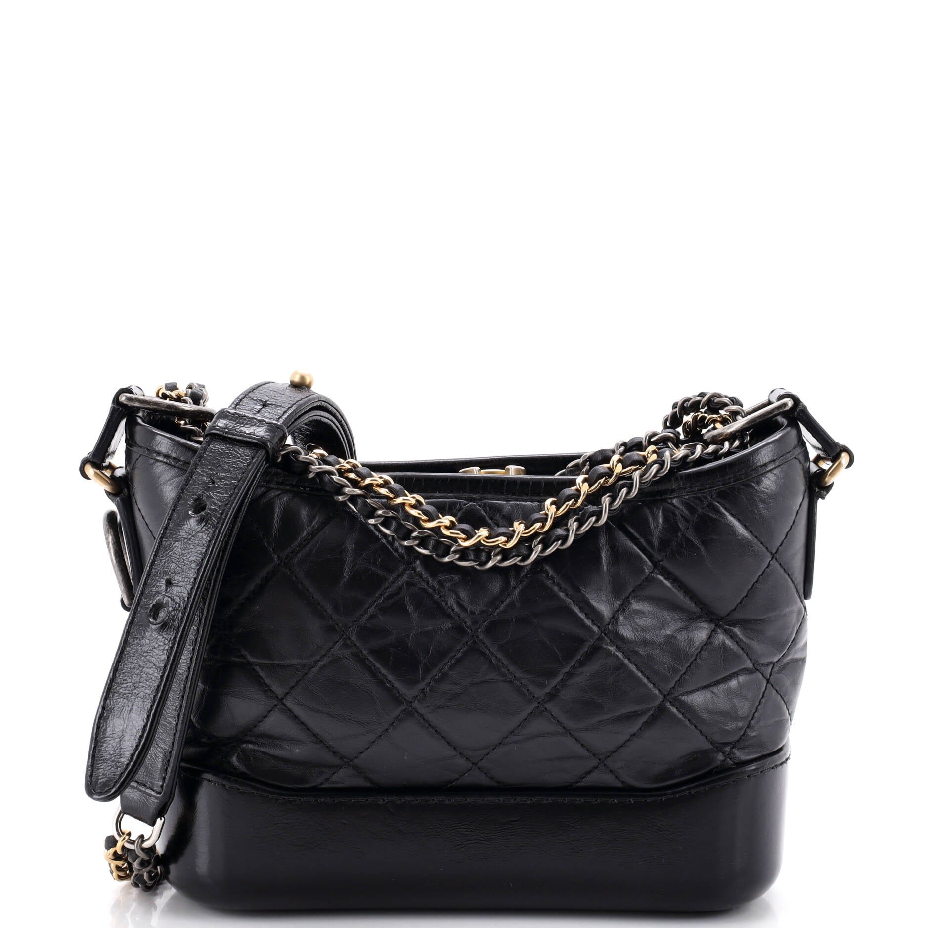 Gabrielle Hobo Quilted Aged Calfskin Small