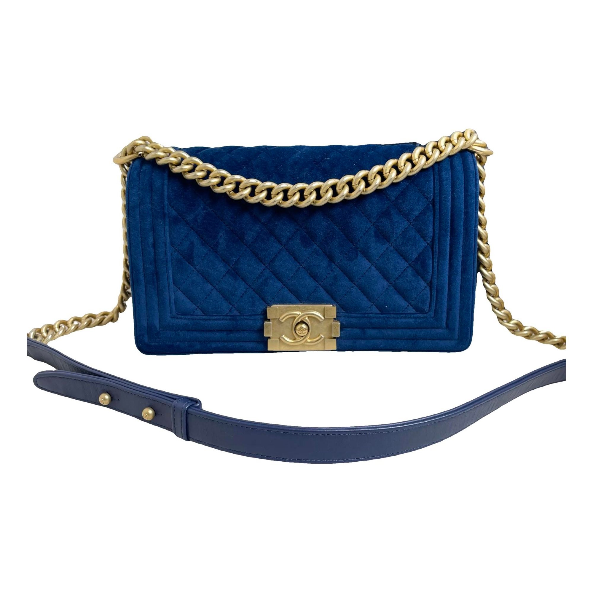 Boy velvet handbag