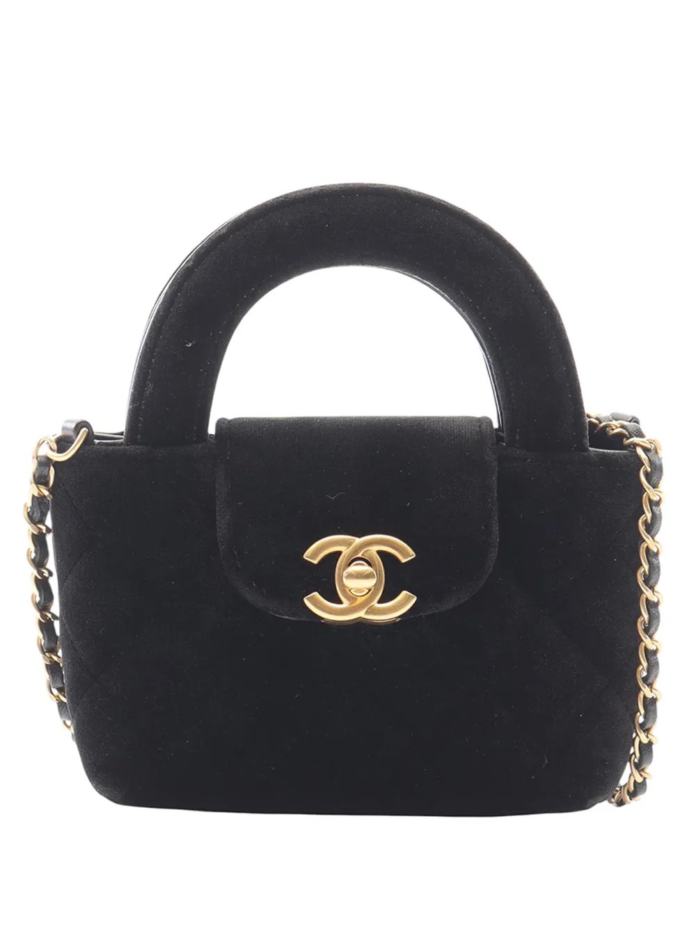 2021-2026 Nano Quilted Velvet Kelly Shopper Bag satchel