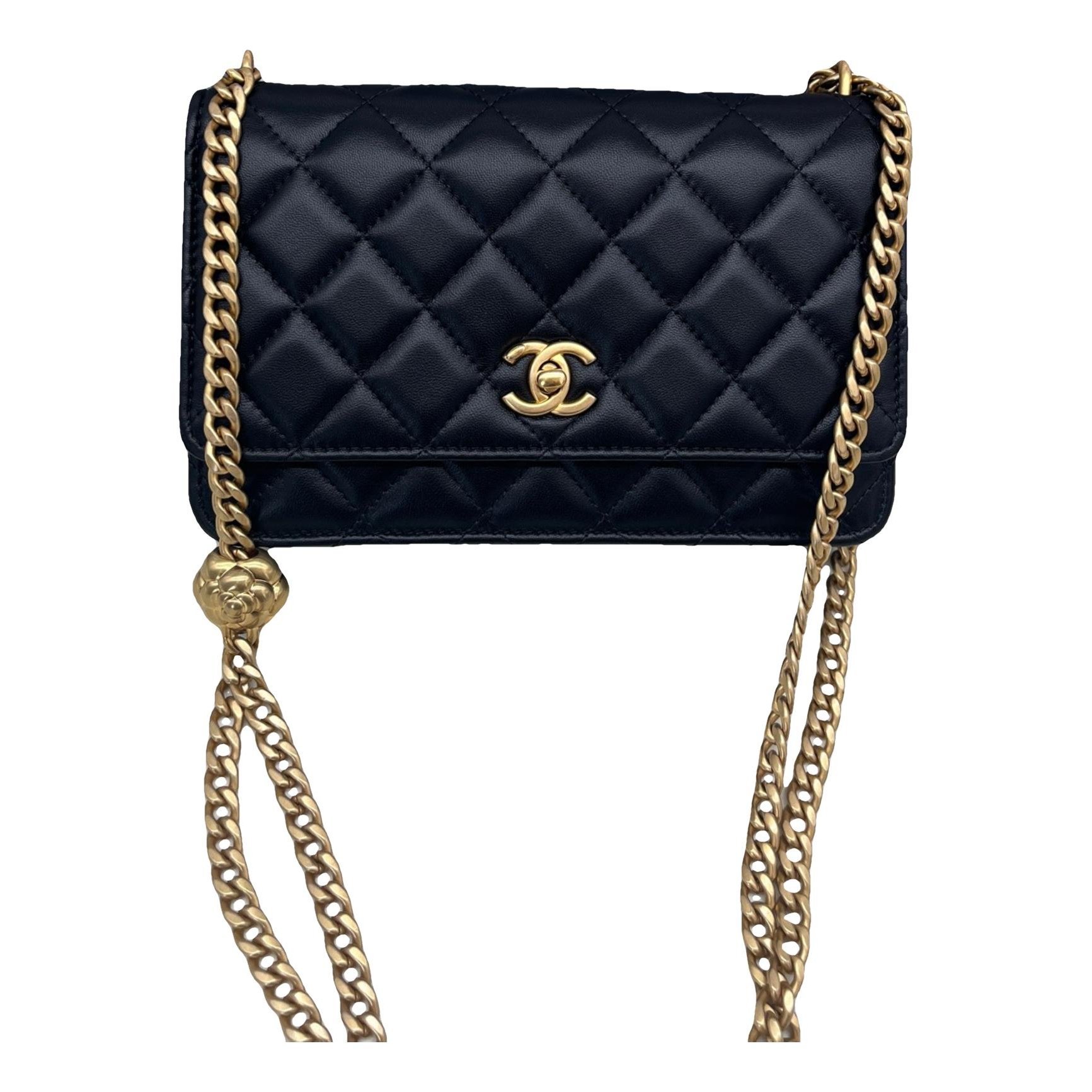 Wallet On Chain leather crossbody bag
