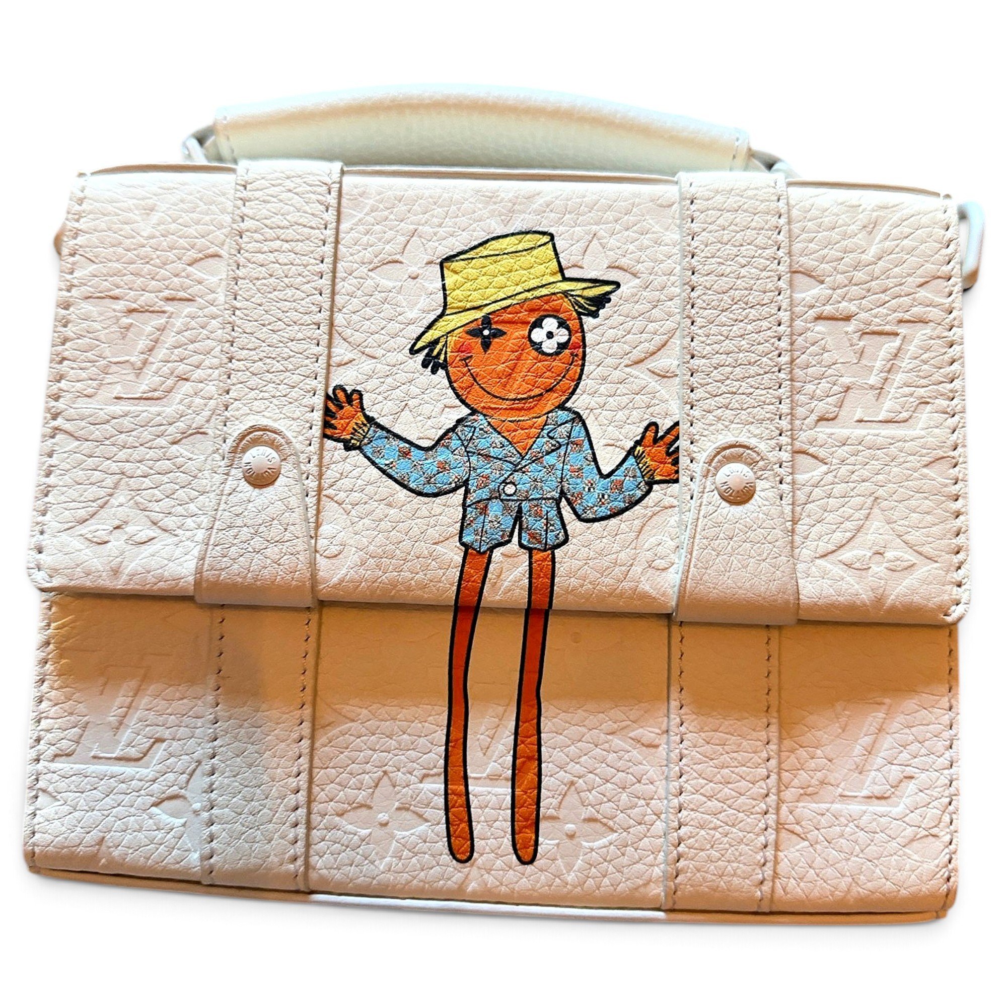 Side Trunk leather crossbody bag