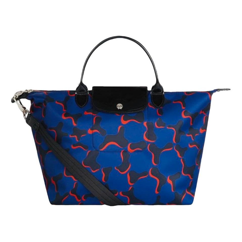 Longchamp Pliage patent leather crossbody bag