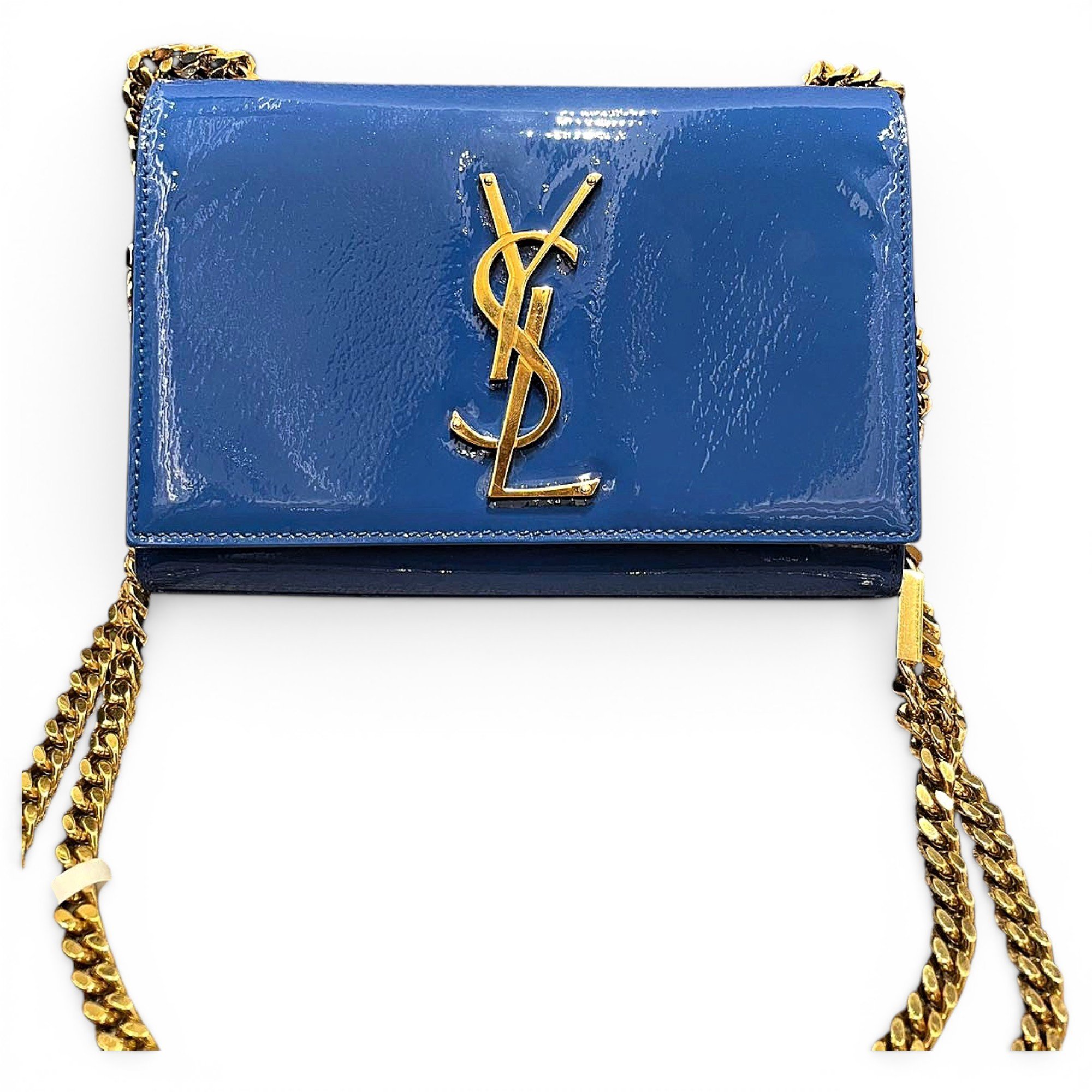 Pompom Kate patent leather crossbody bag