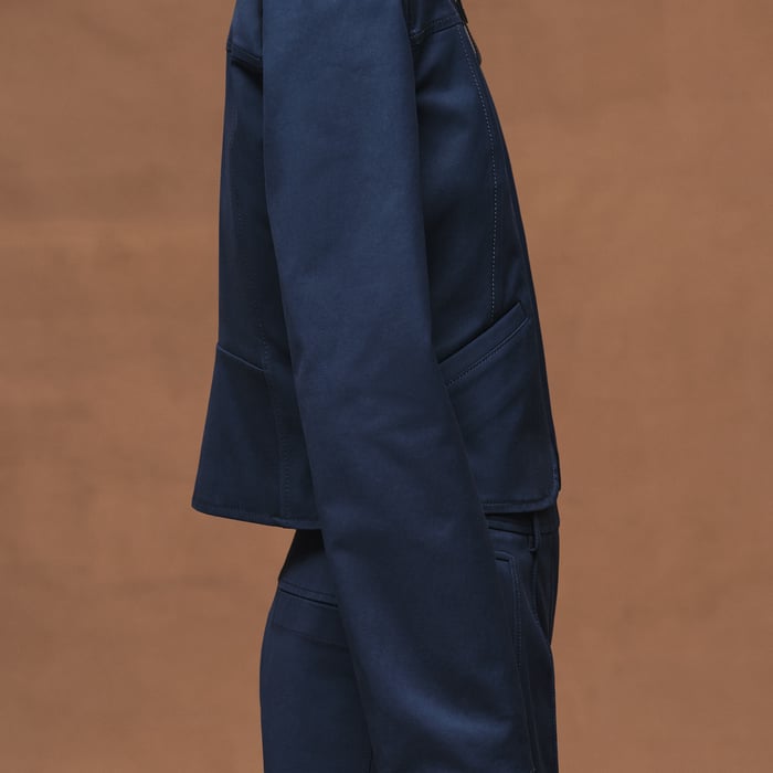 Bleu Outremer Double Cotton Twill Jacket
