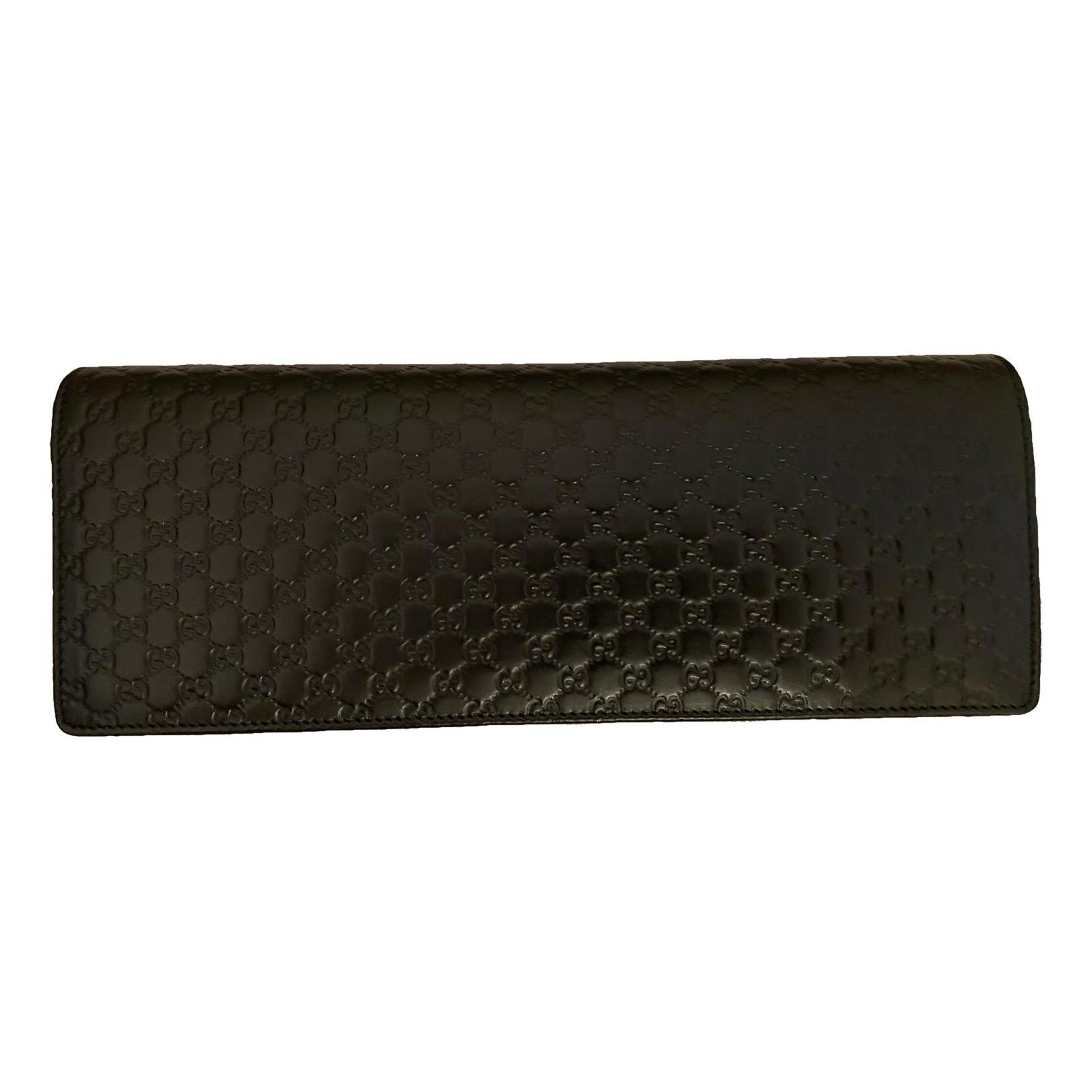 Leather clutch bag