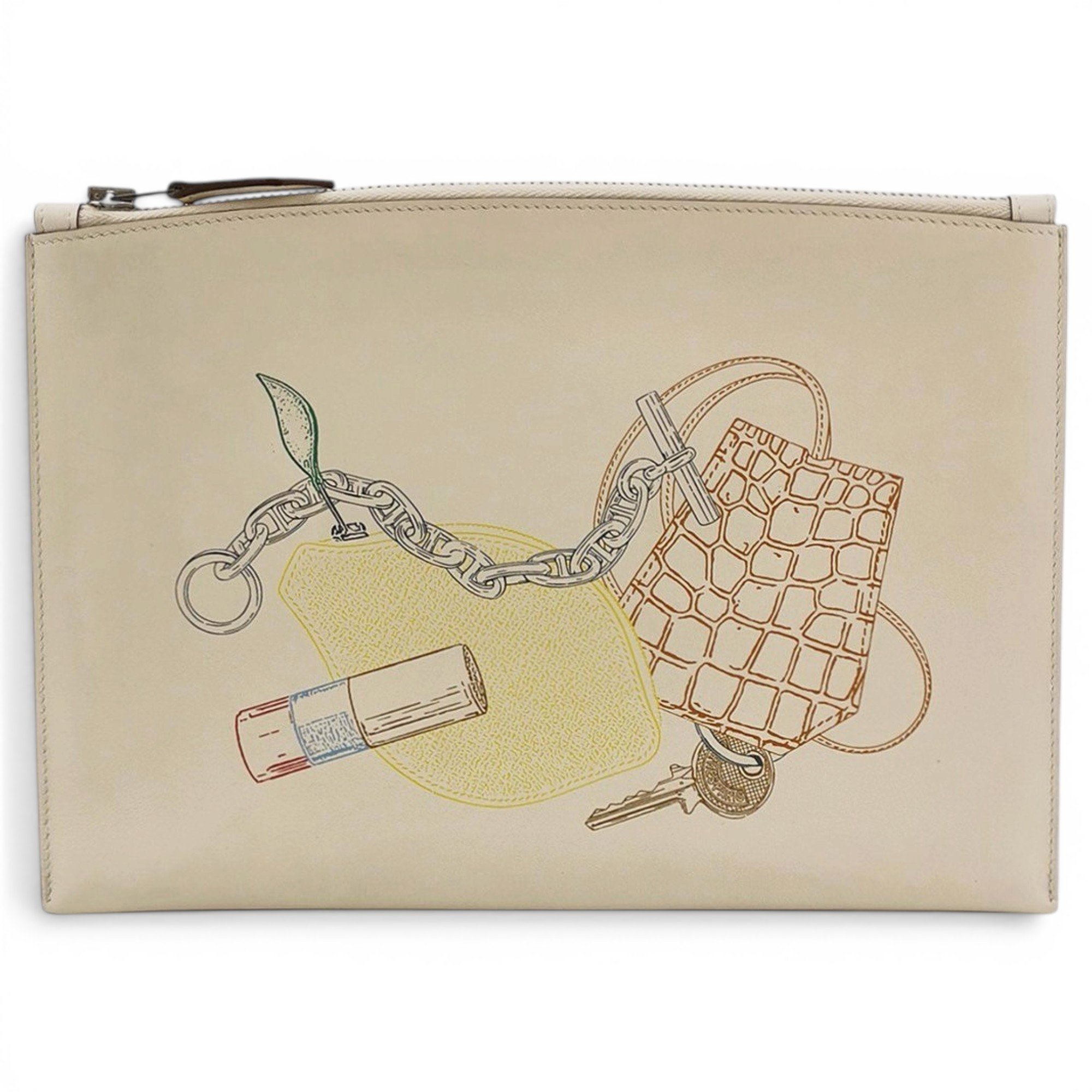 Leather clutch bag