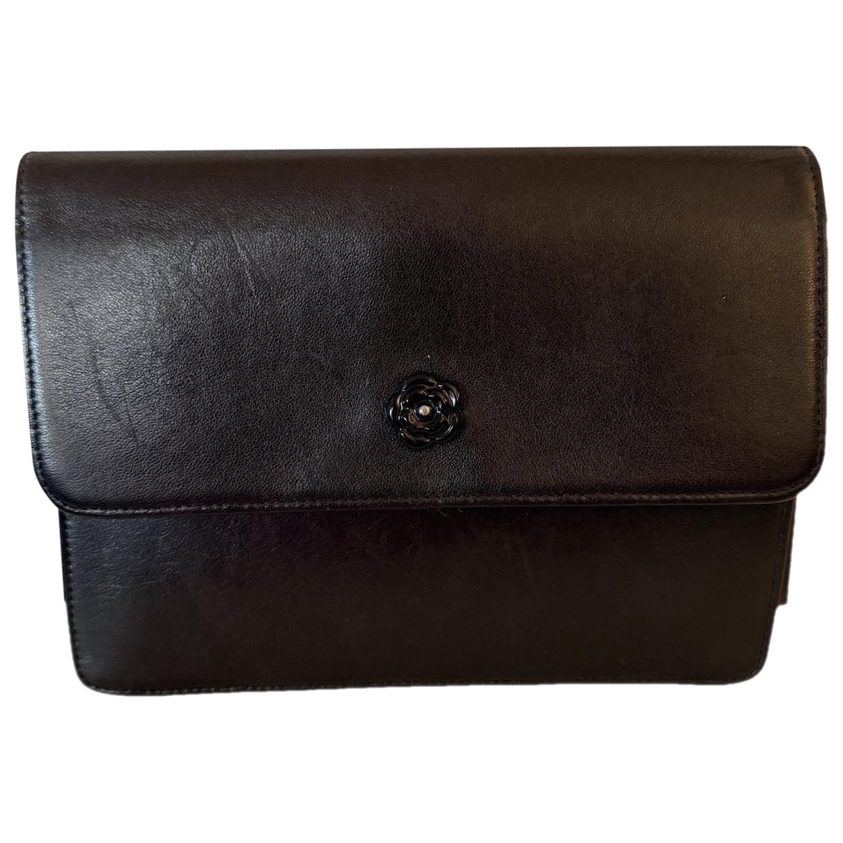 Leather clutch bag