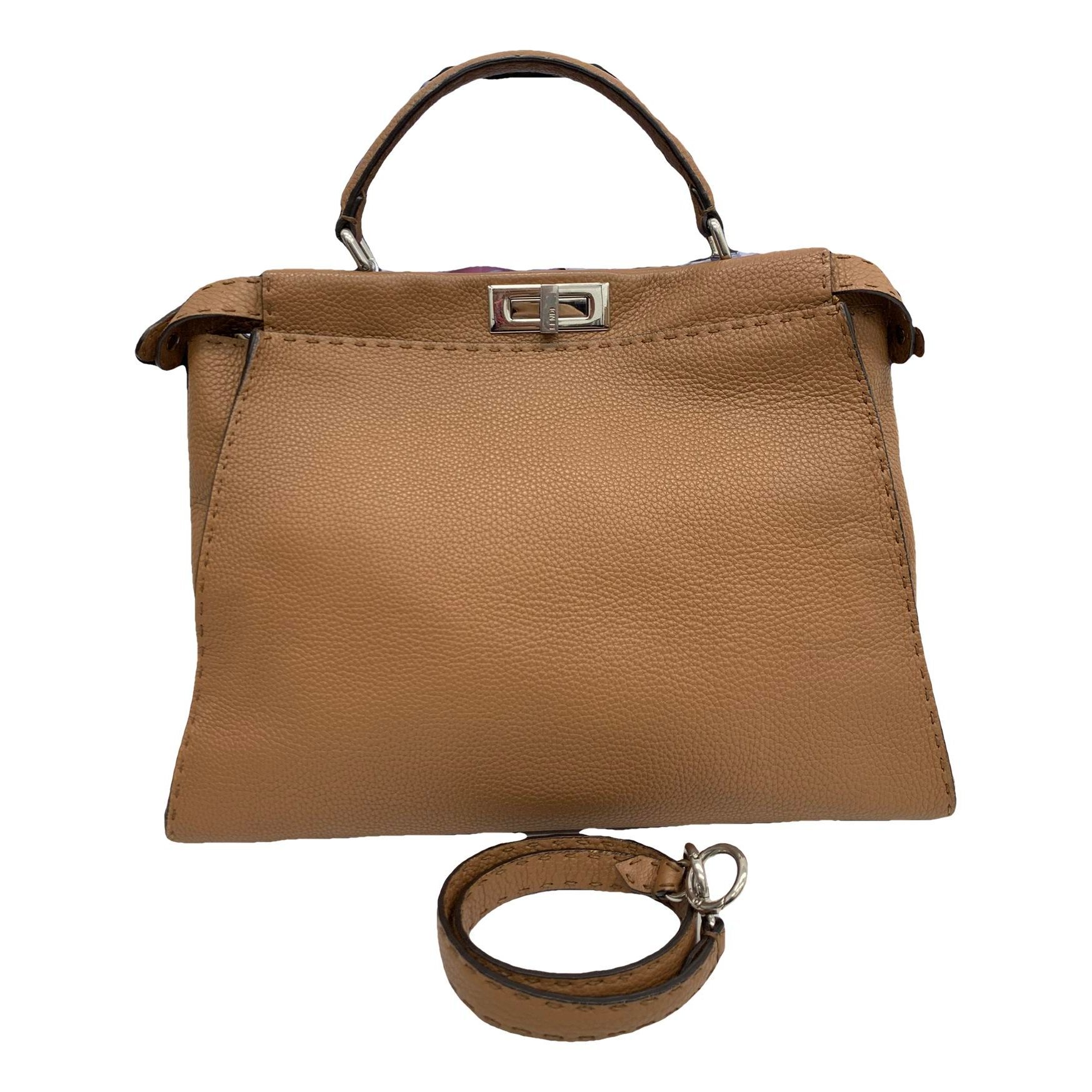 Peekaboo leather handbag