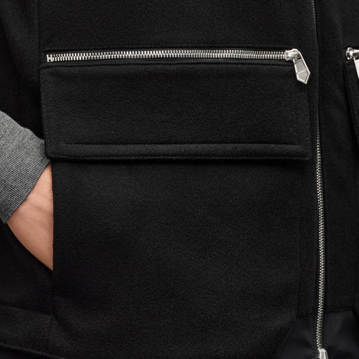 Noir Reversible Hooded Vest