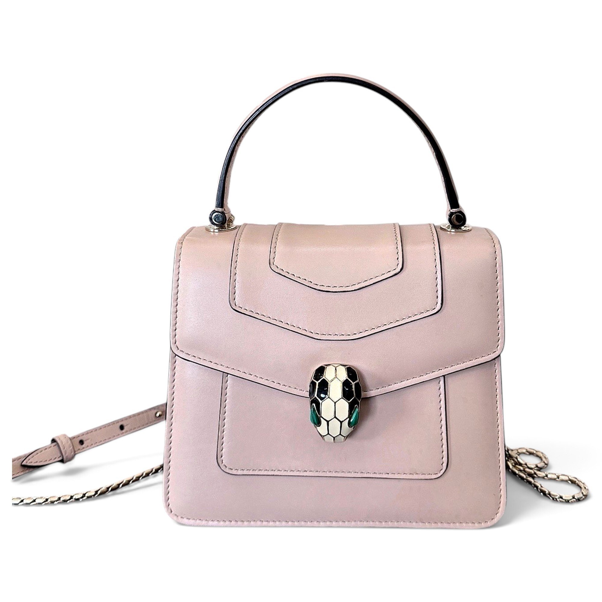Serpenti leather handbag