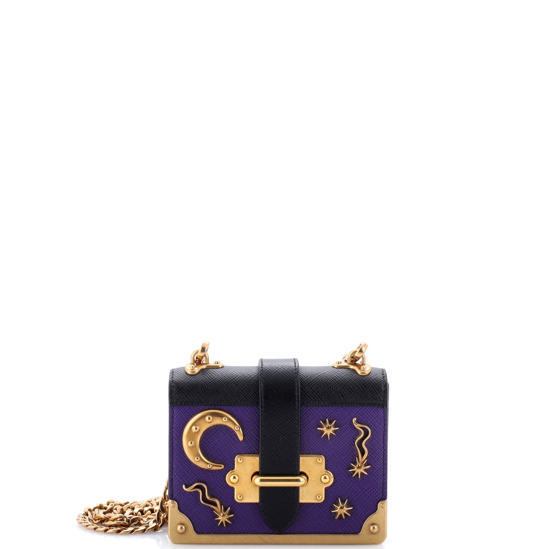 Cahier Crossbody Bag Embellished Leather Micro