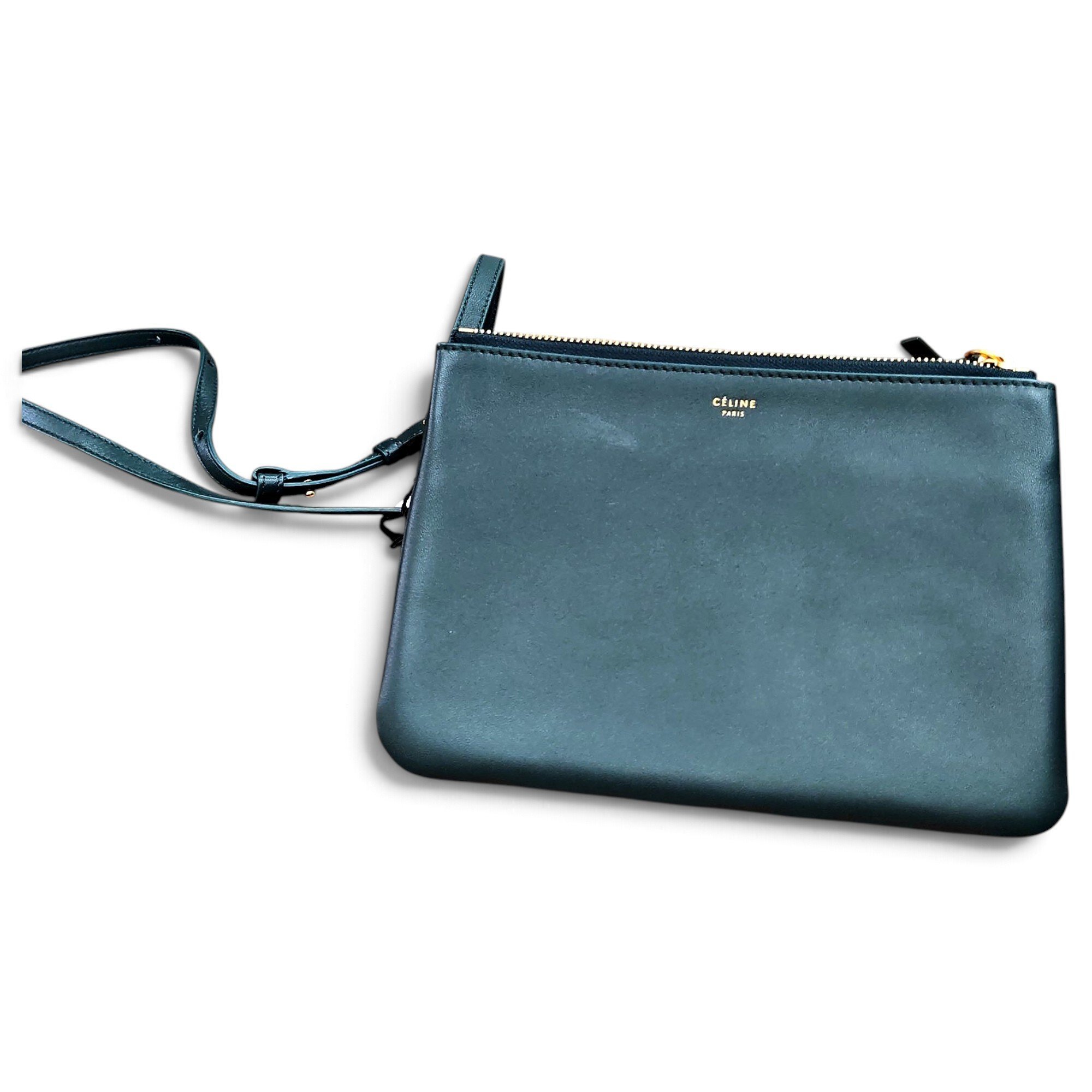 Leather clutch bag