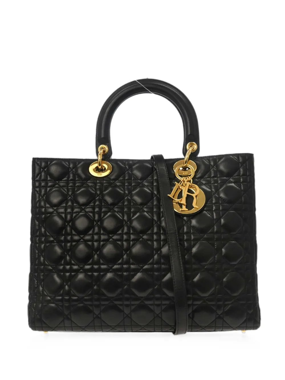 2000 large Lady Dior Cannage tote bag