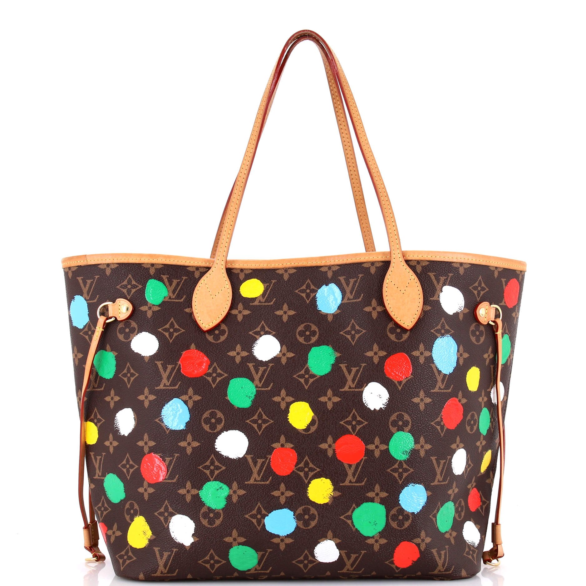 Neverfull NM Tote Yayoi Kusama Painted Dots Monogram Canvas MM