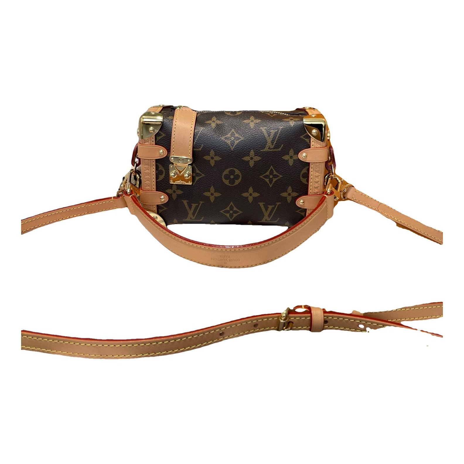 Side Trunk leather handbag
