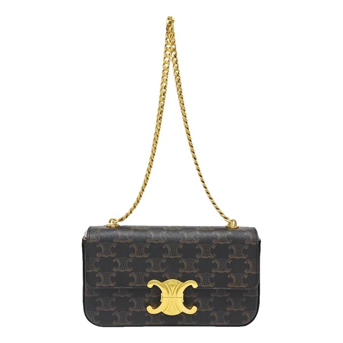 Triomphe chain cloth crossbody bag