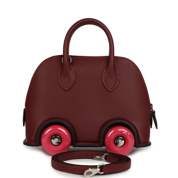 Hermes Hermes Bolide On Wheels 1923 Rouge H, Rose Extreme Epsom Palladium Hardware