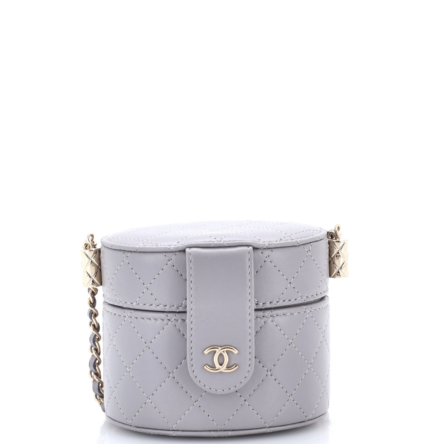 CC Allure Vanity Case with Chain Quilted Lambskin Mini