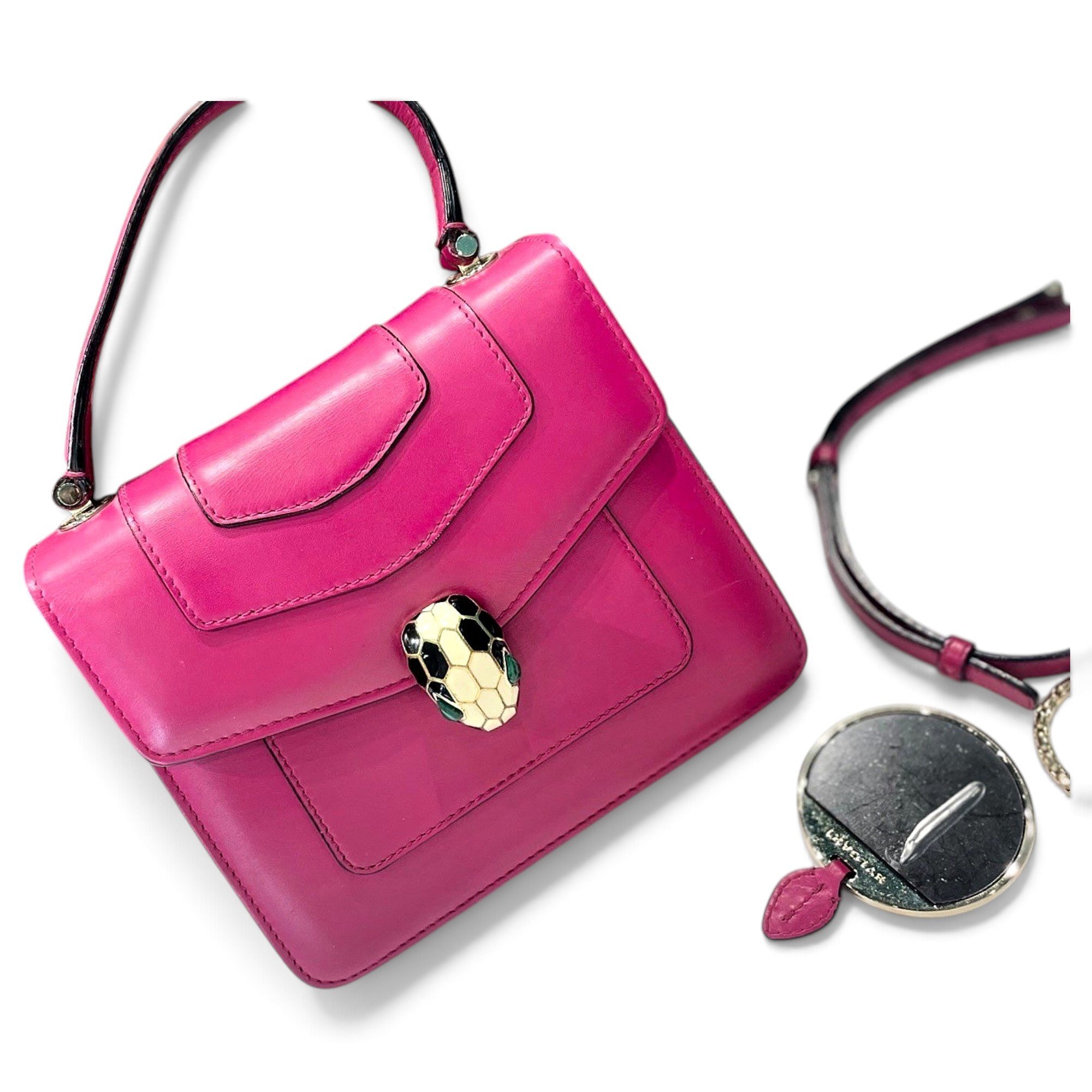 Serpenti leather handbag