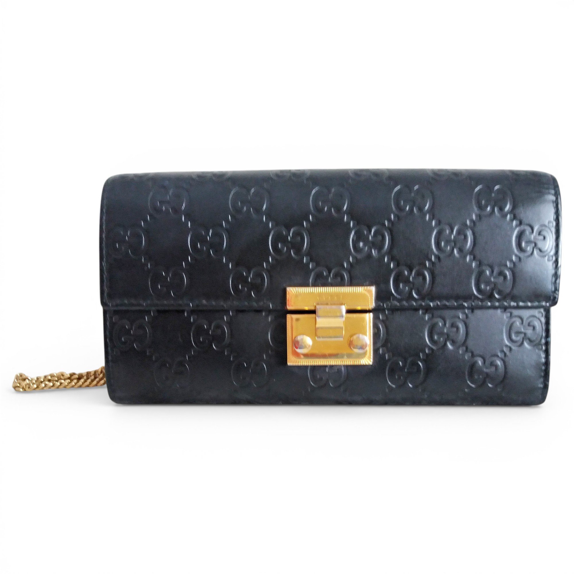 Leather clutch bag
