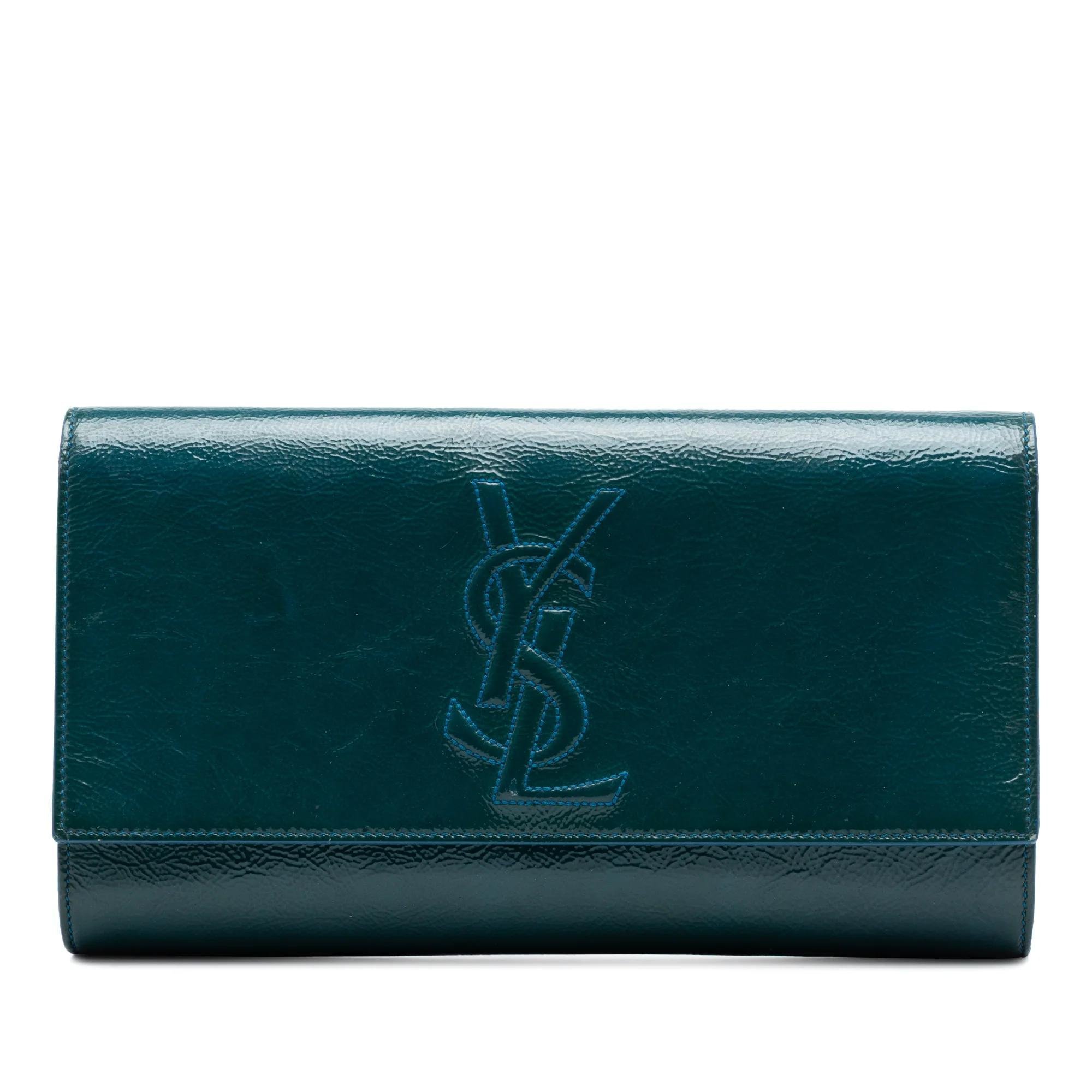 Patent leather clutch bag