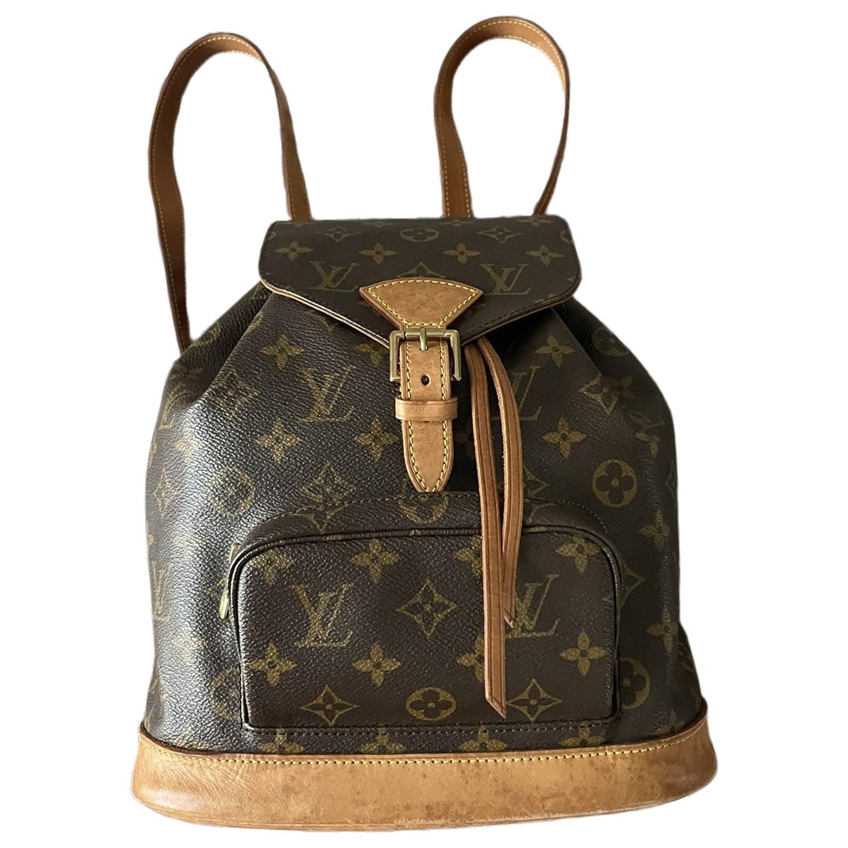 Montsouris Vintage leather backpack