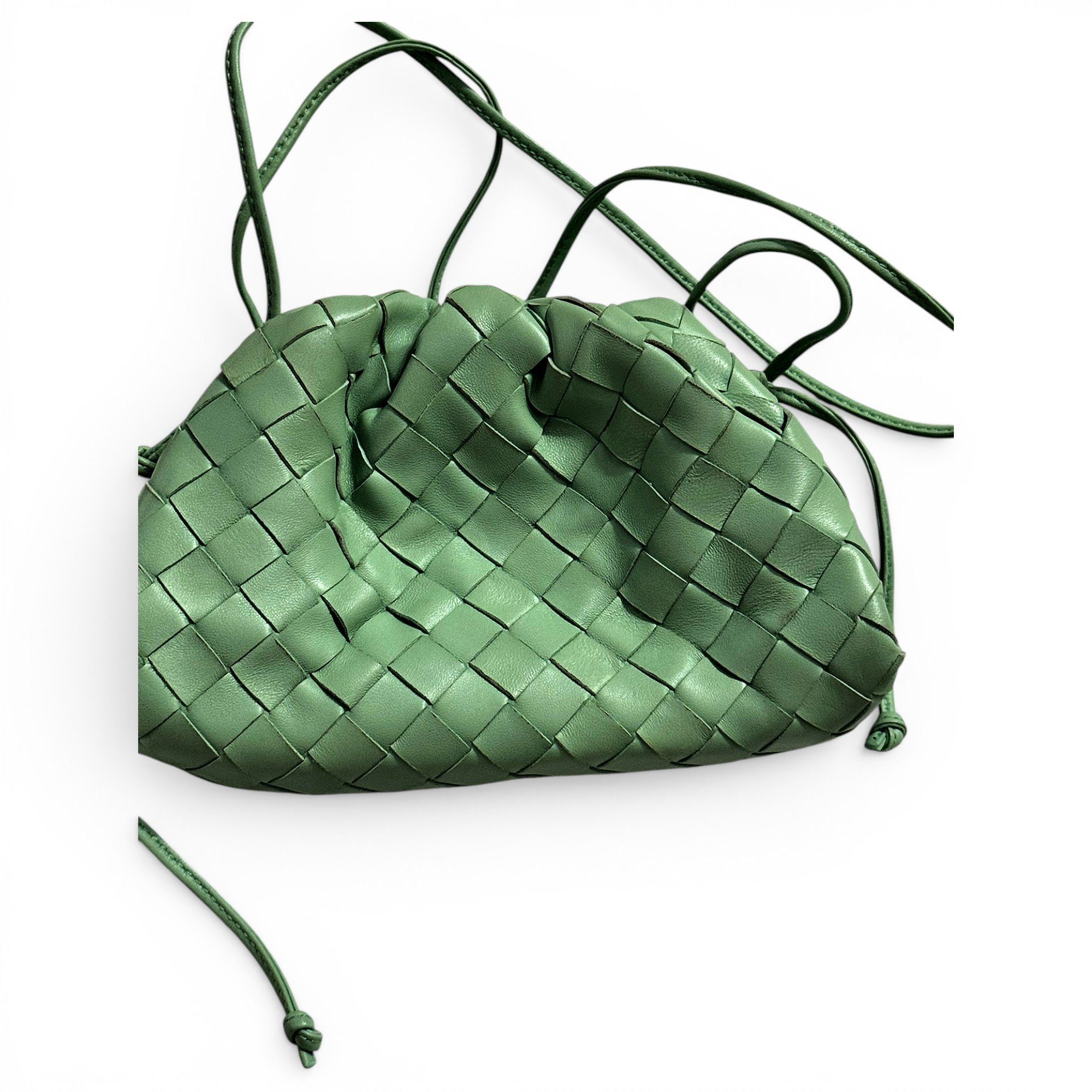 Pouch leather clutch bag