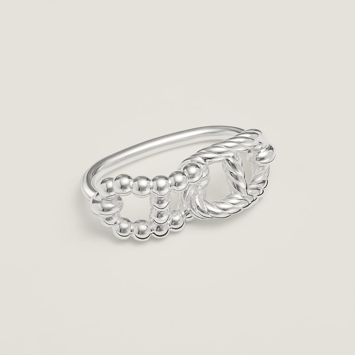 Sans Coloris Chaine d'Ancre Alea II Double Ring, Small Model